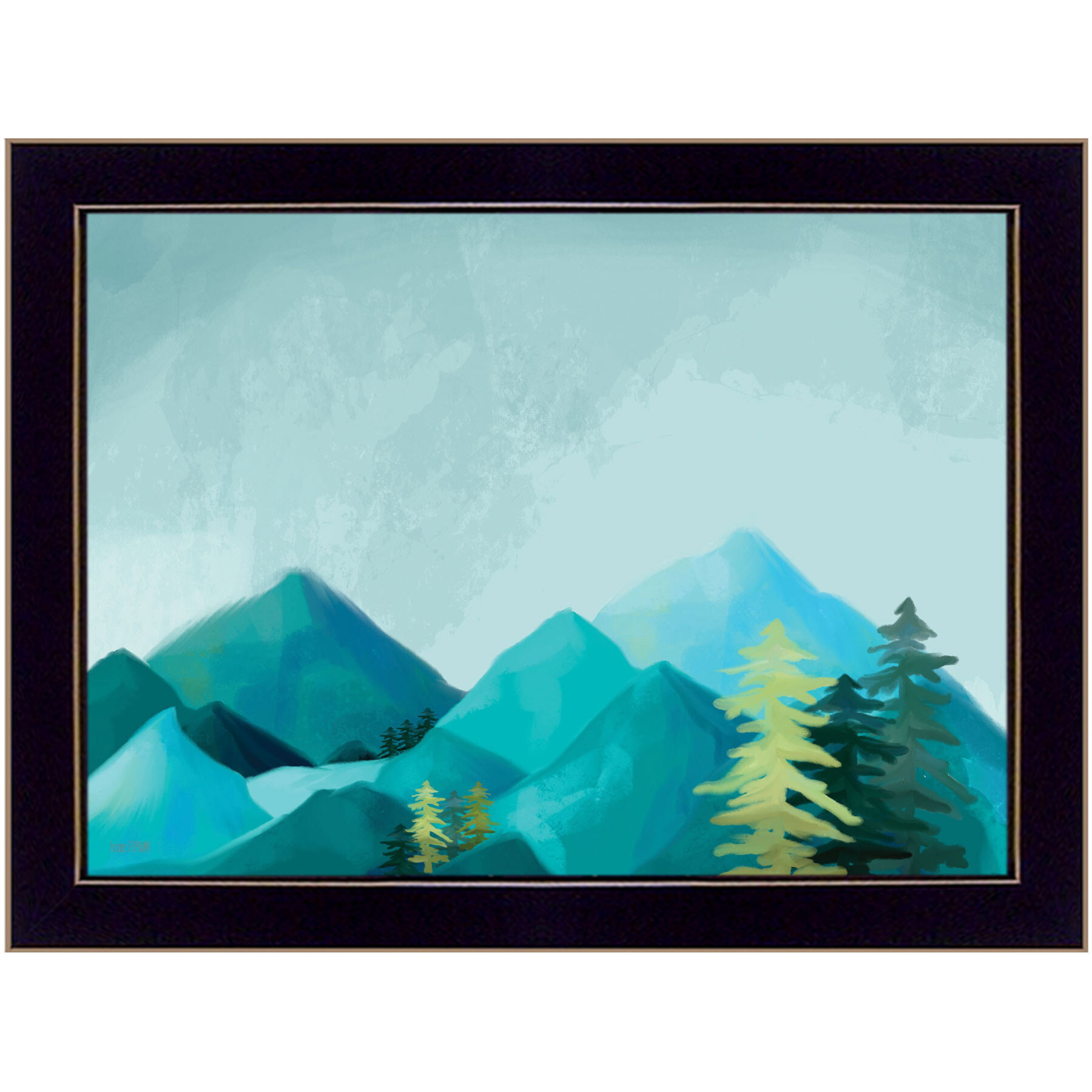 Adventure Awaits Black Framed Print Wall Art