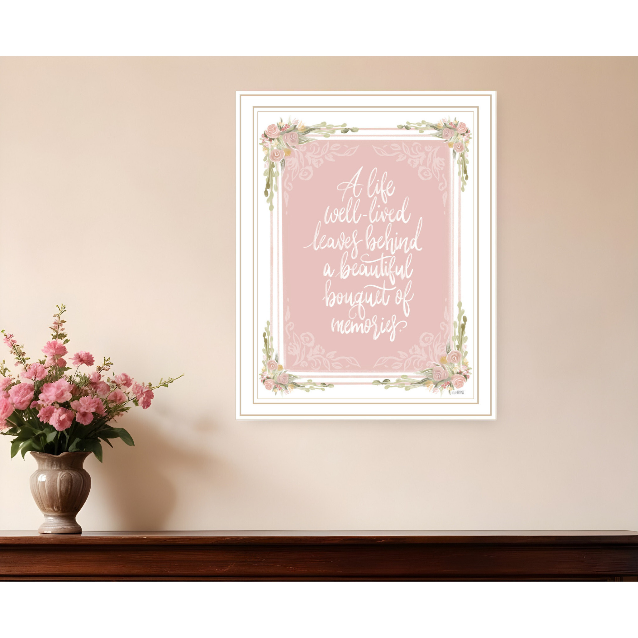 A Life Well Lived White Framed Print Wall Art