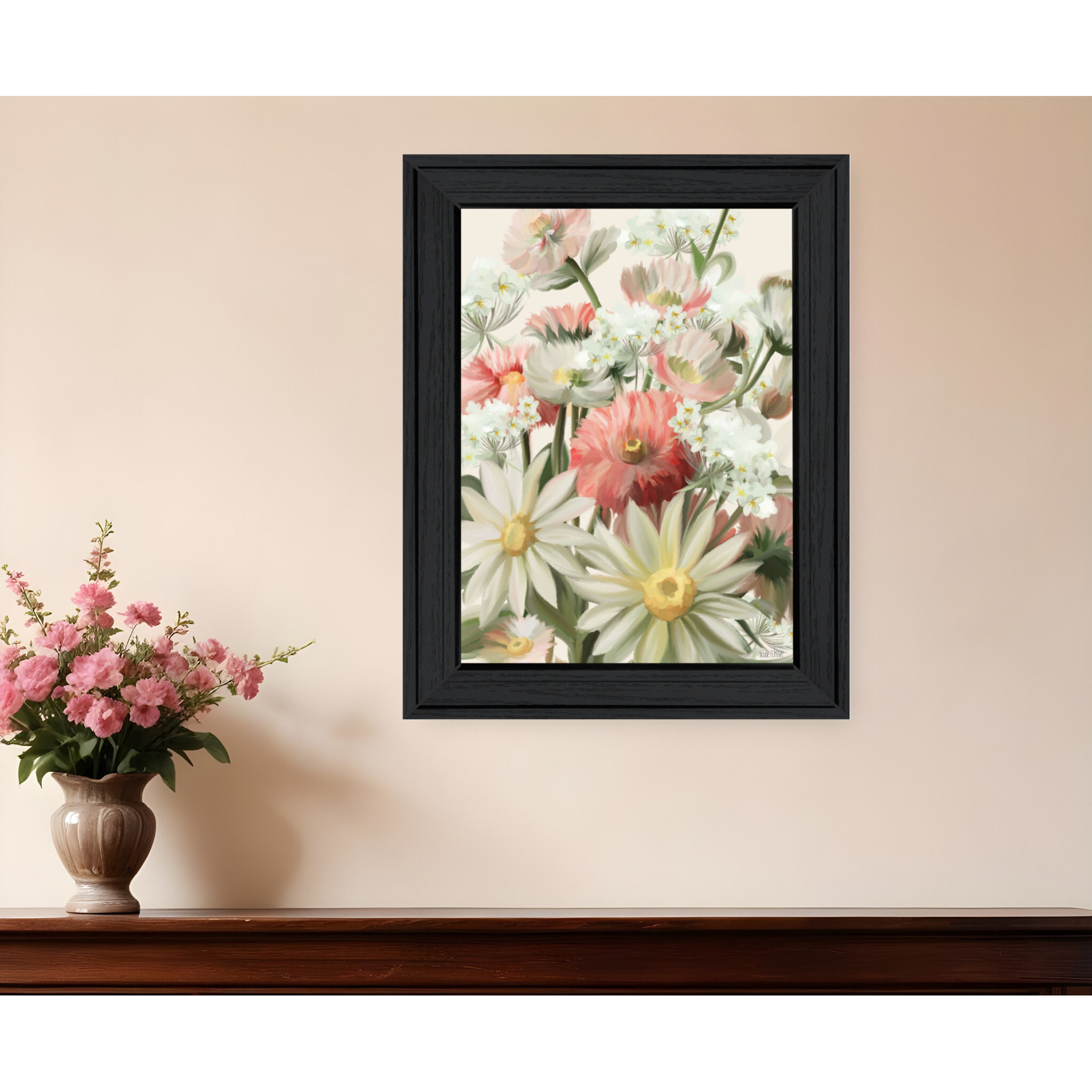 Summer Wildflowers For You Black Framed Print Wall Art