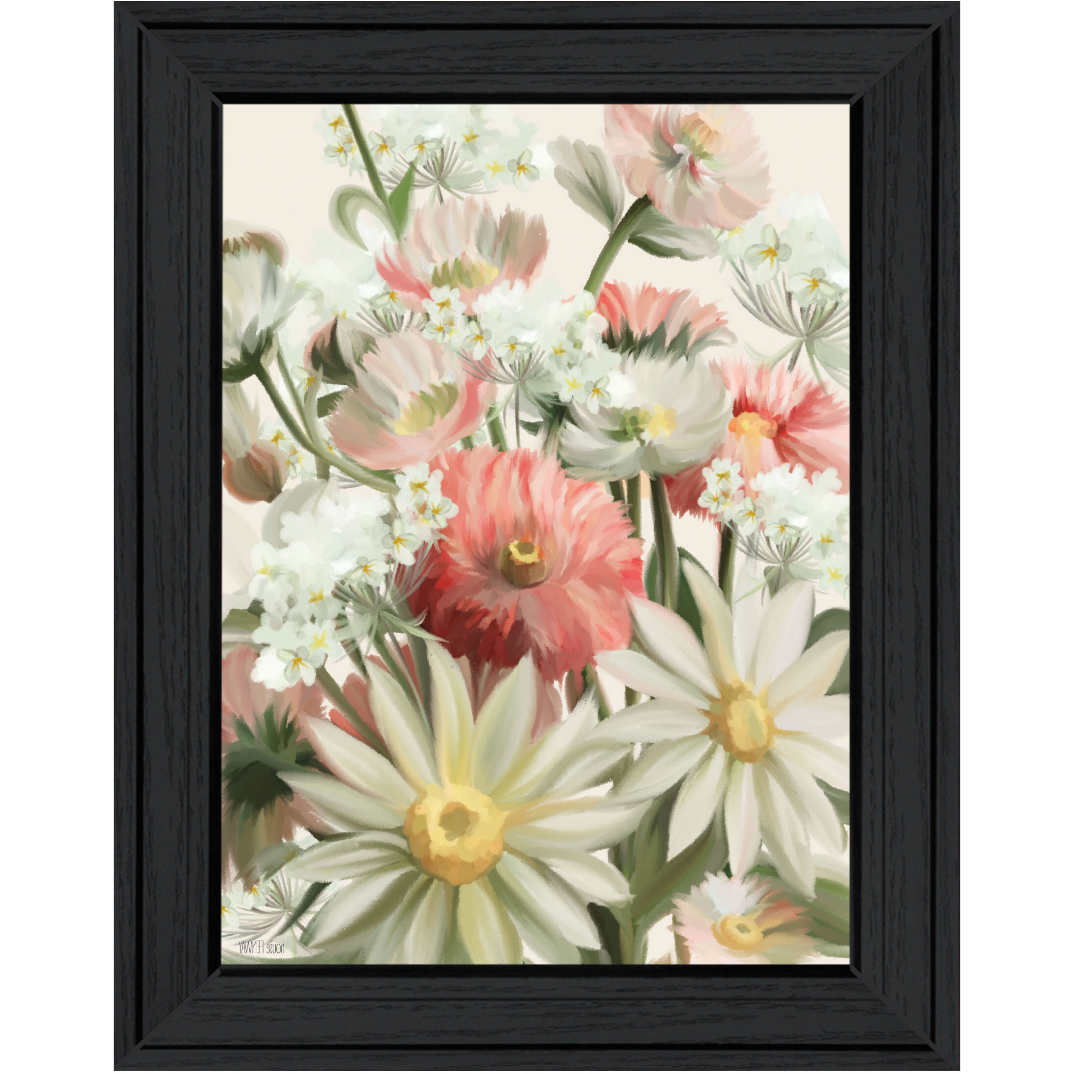 Summer Wildflowers For You Black Framed Print Wall Art