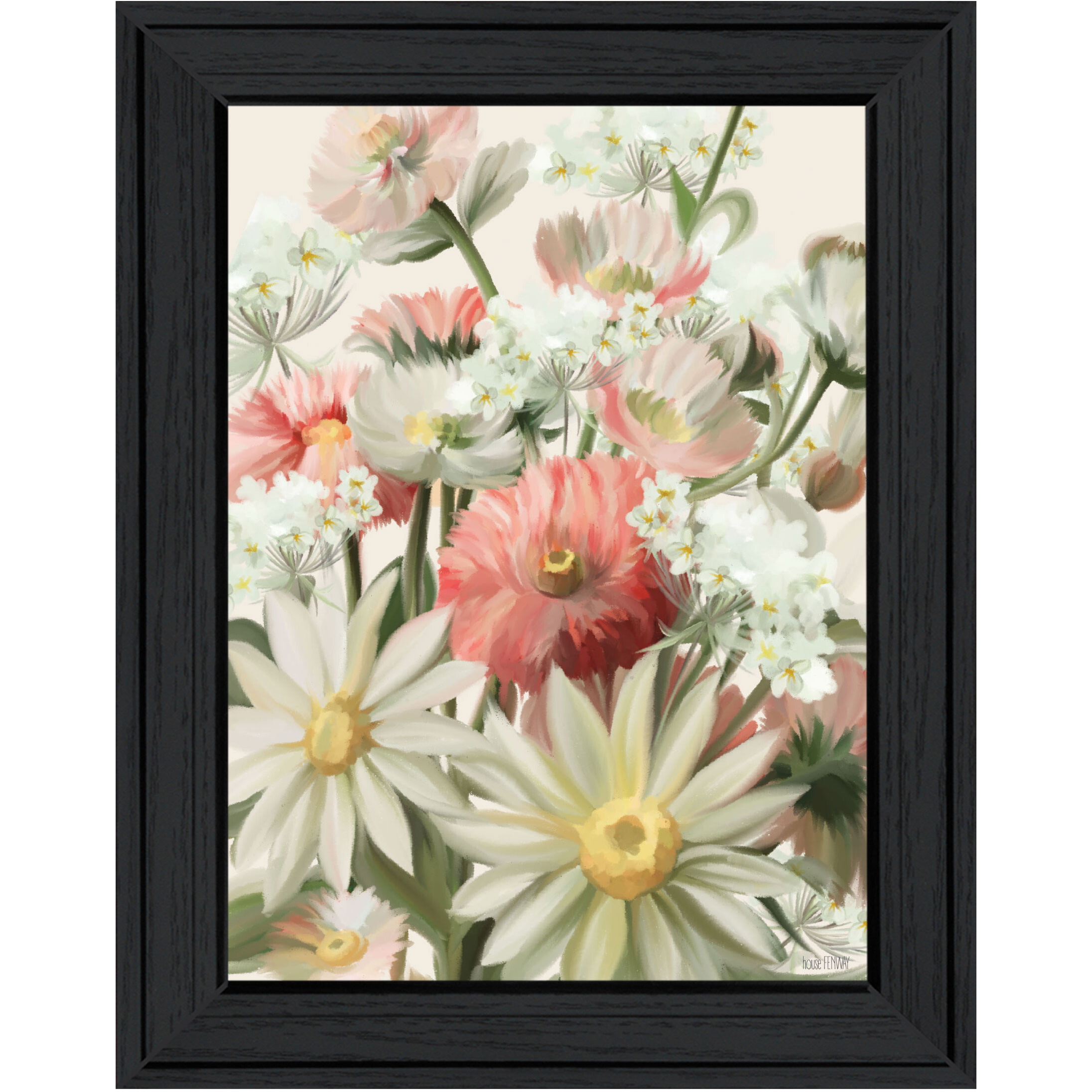 Summer Wildflowers For You Black Framed Print Wall Art