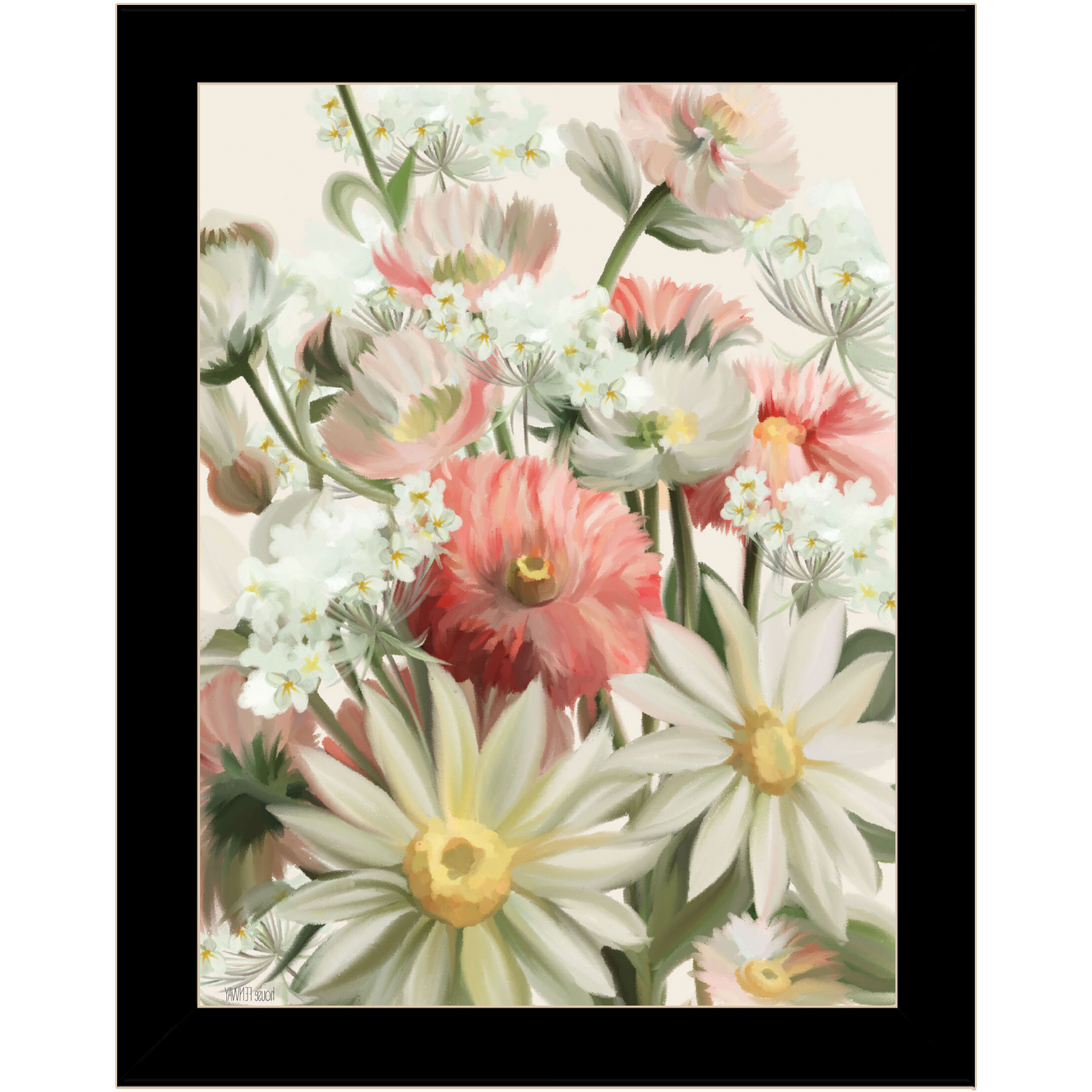Summer Wildflowers For You Black Framed Print Wall Art