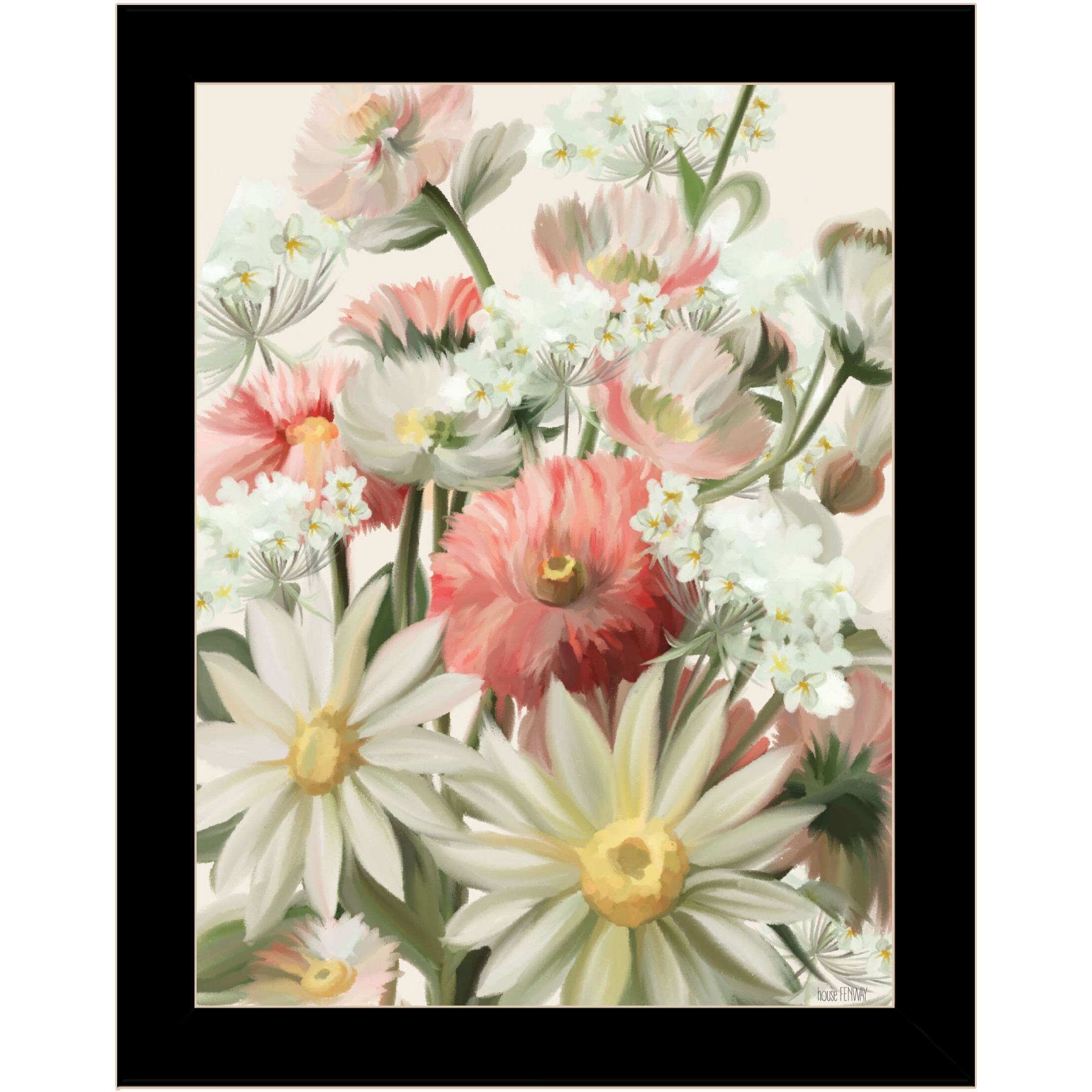 Summer Wildflowers For You Black Framed Print Wall Art