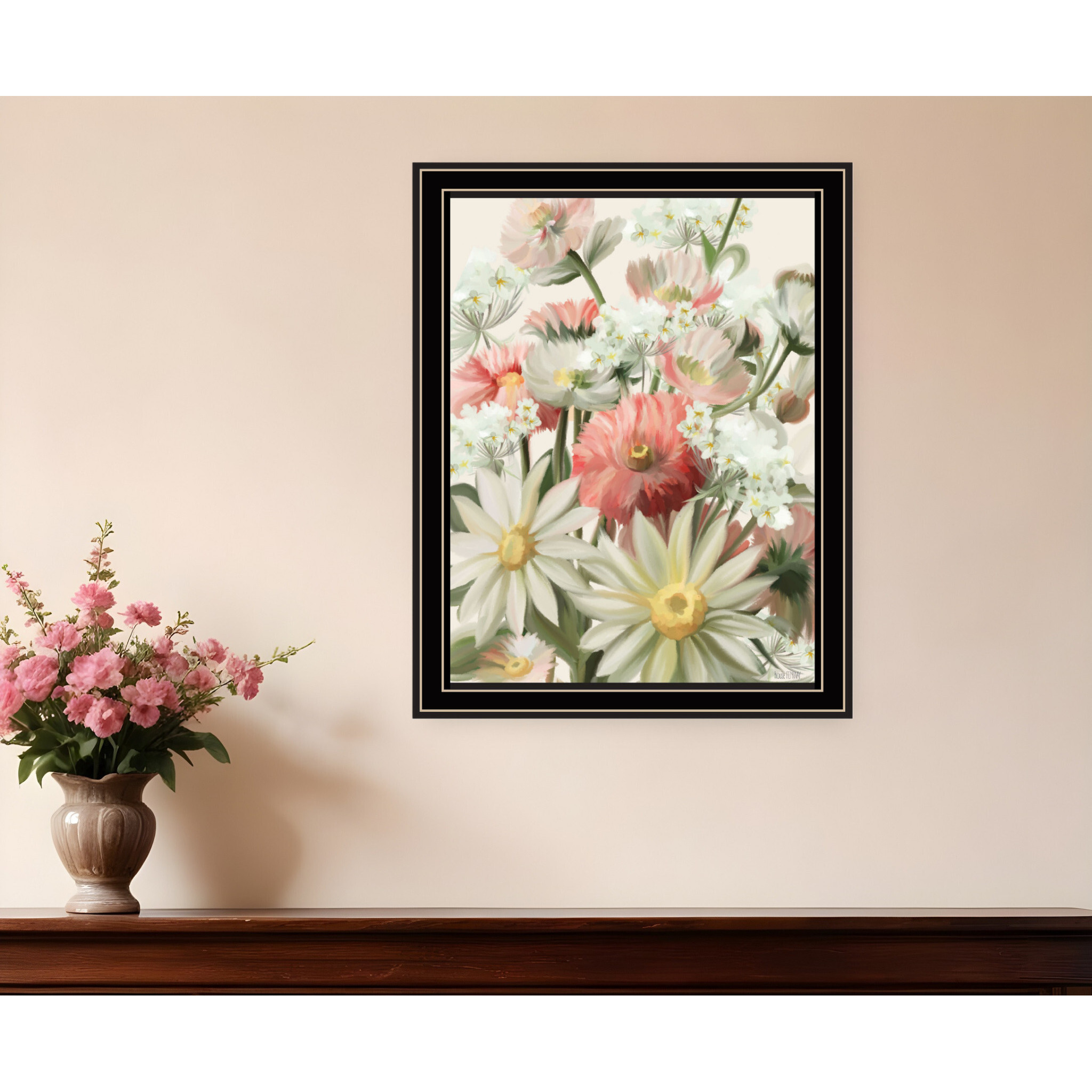 Summer Wildflowers For You Black Framed Print Wall Art