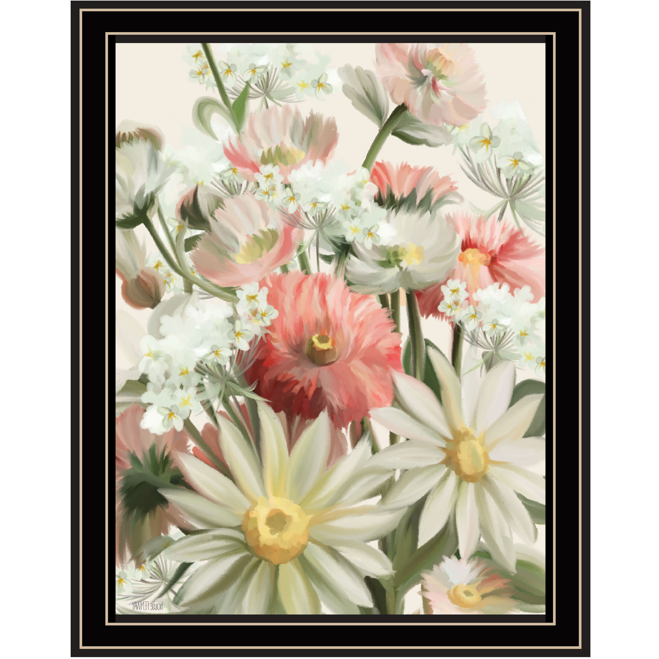 Summer Wildflowers For You Black Framed Print Wall Art