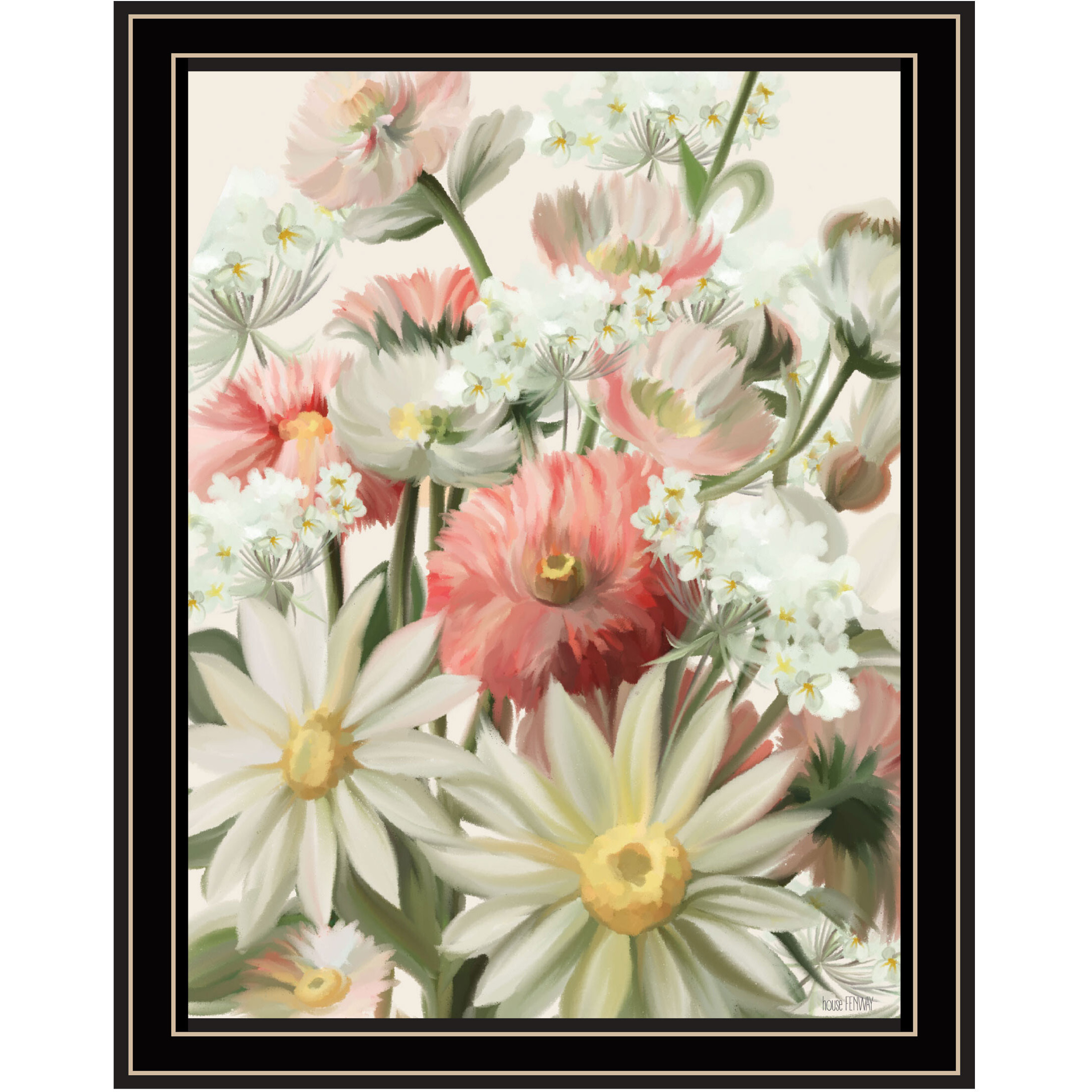 Summer Wildflowers For You Black Framed Print Wall Art