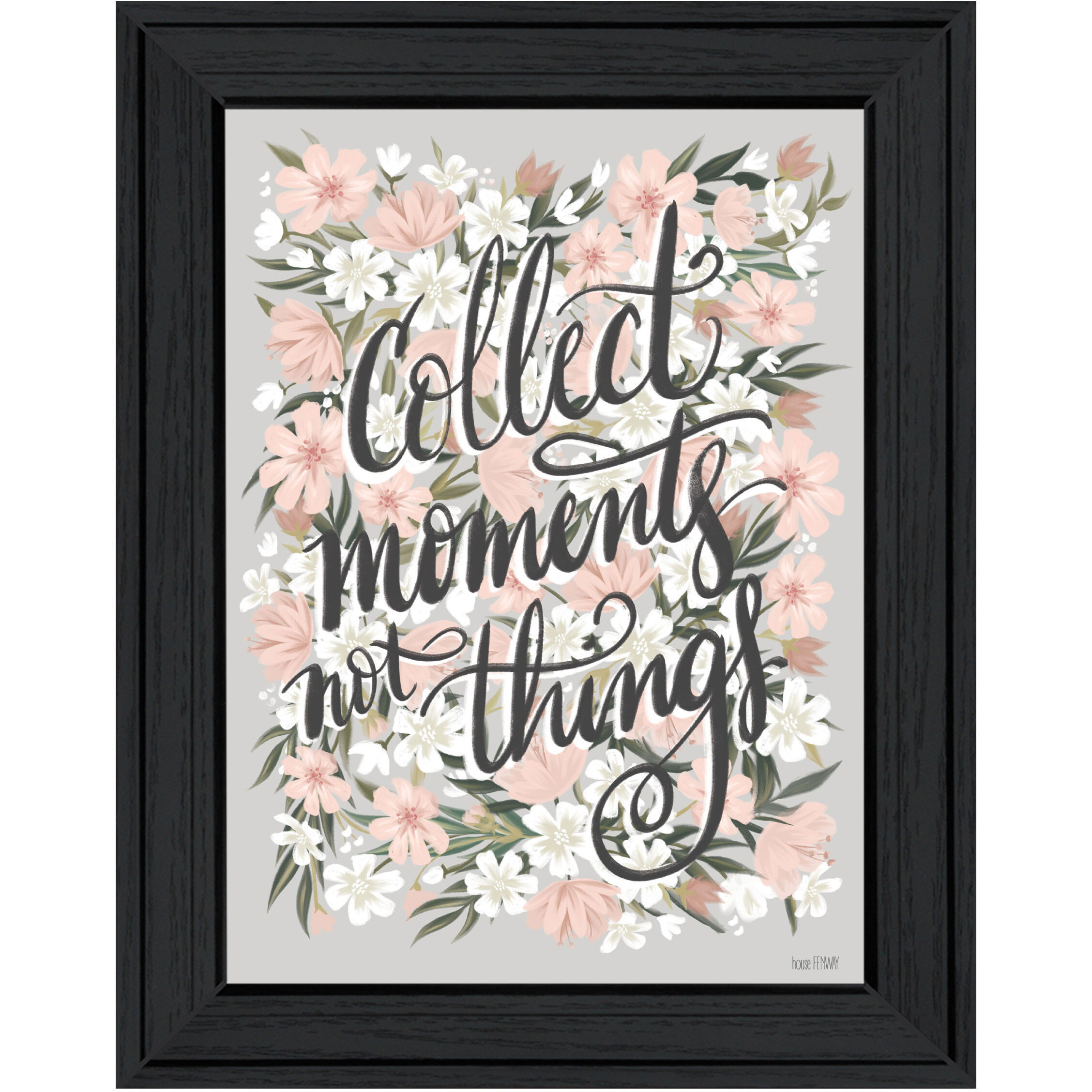 Collect Moments Not Things Black Framed Print Wall Art