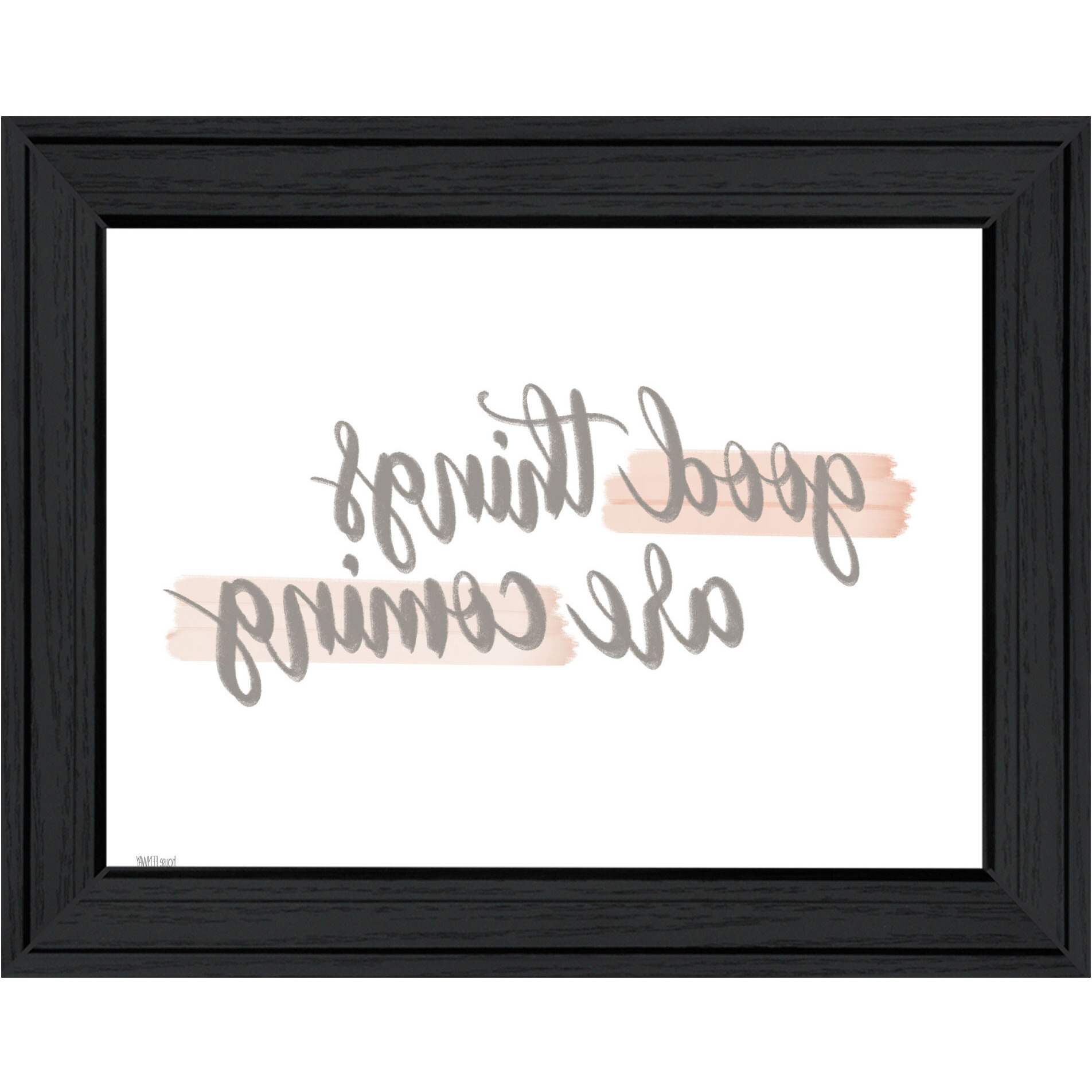 Good Things Are Coming Black Framed Print Wall Art