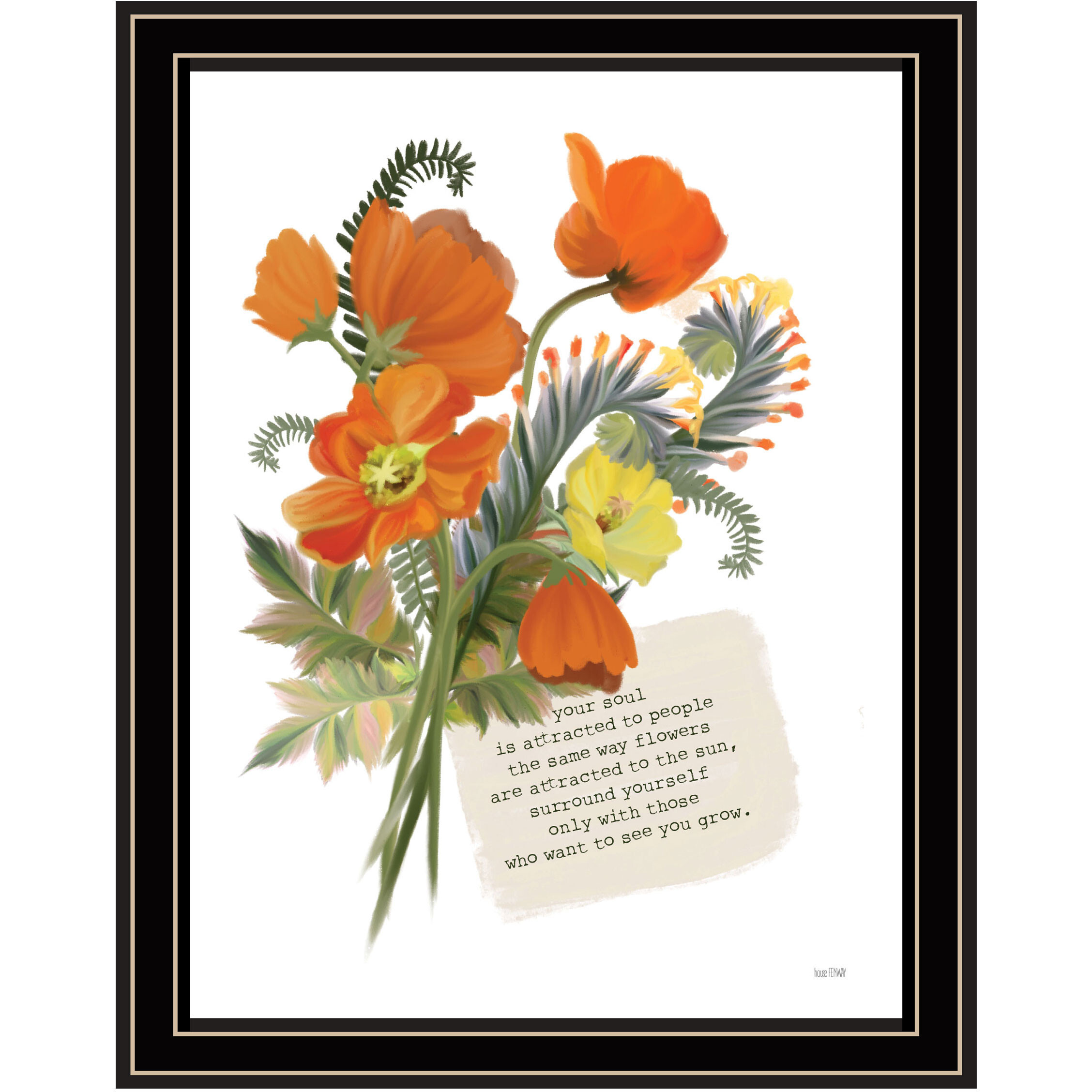 See You Grow Black Framed Print Wall Art