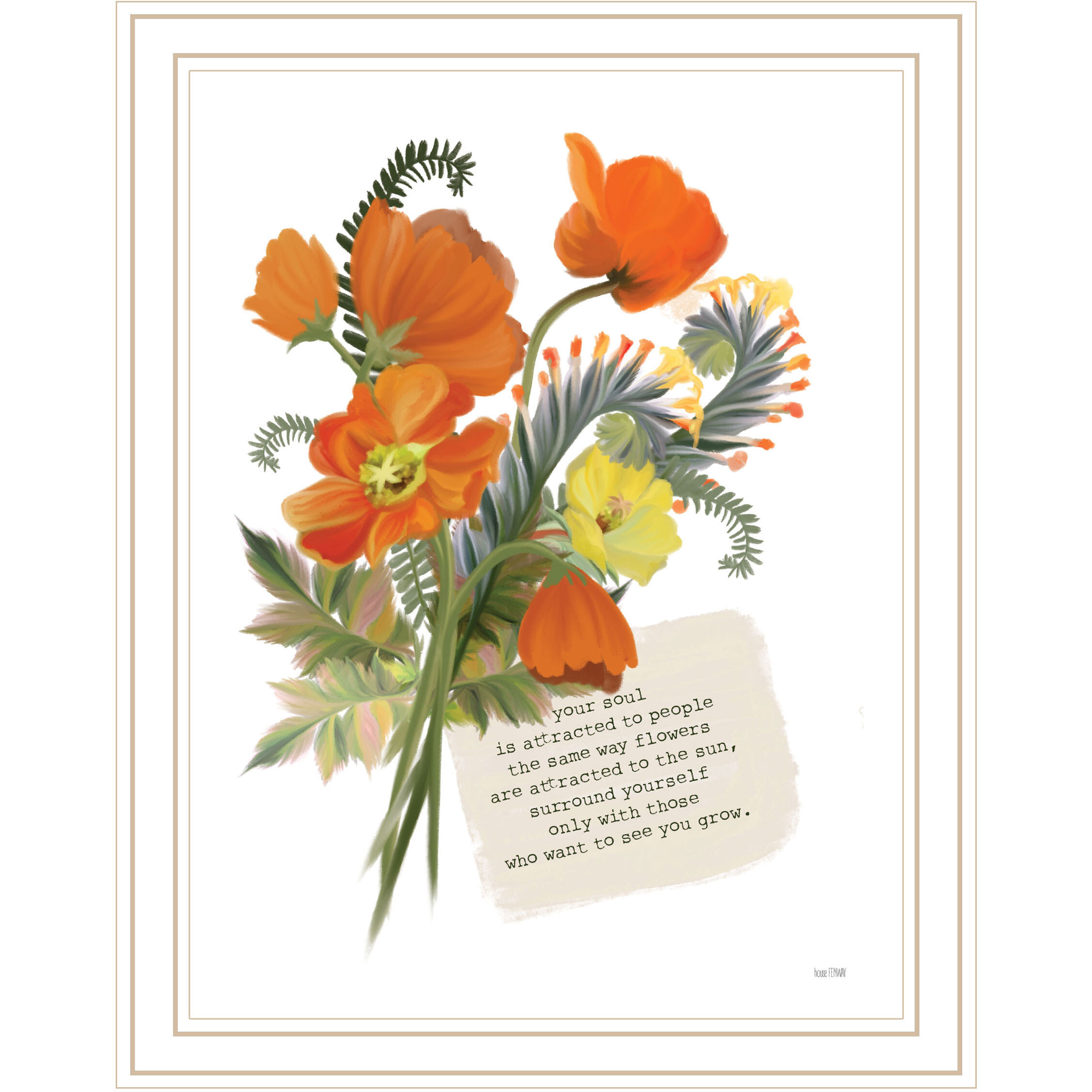 See You Grow White Framed Print Wall Art