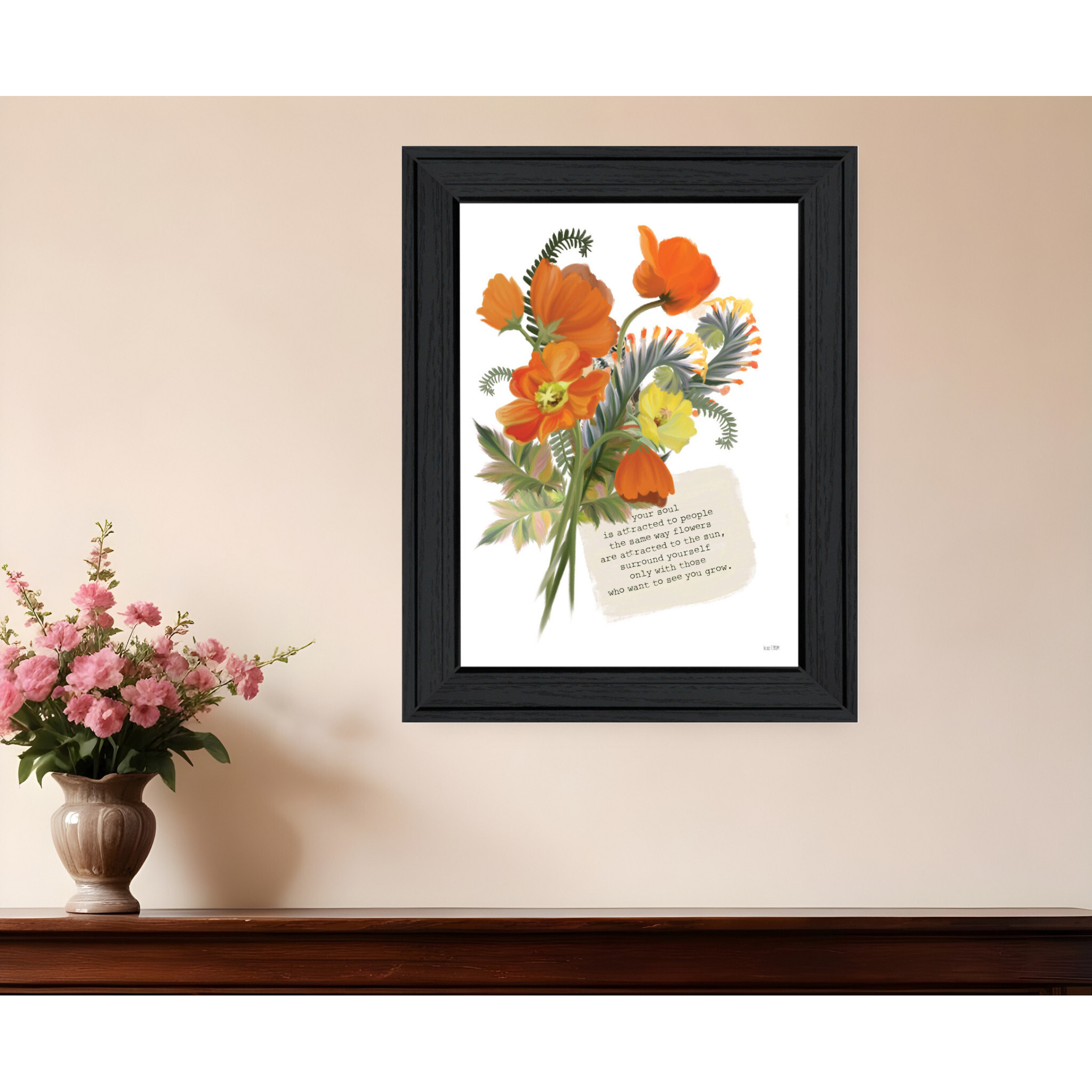 See You Grow Black Framed Print Wall Art