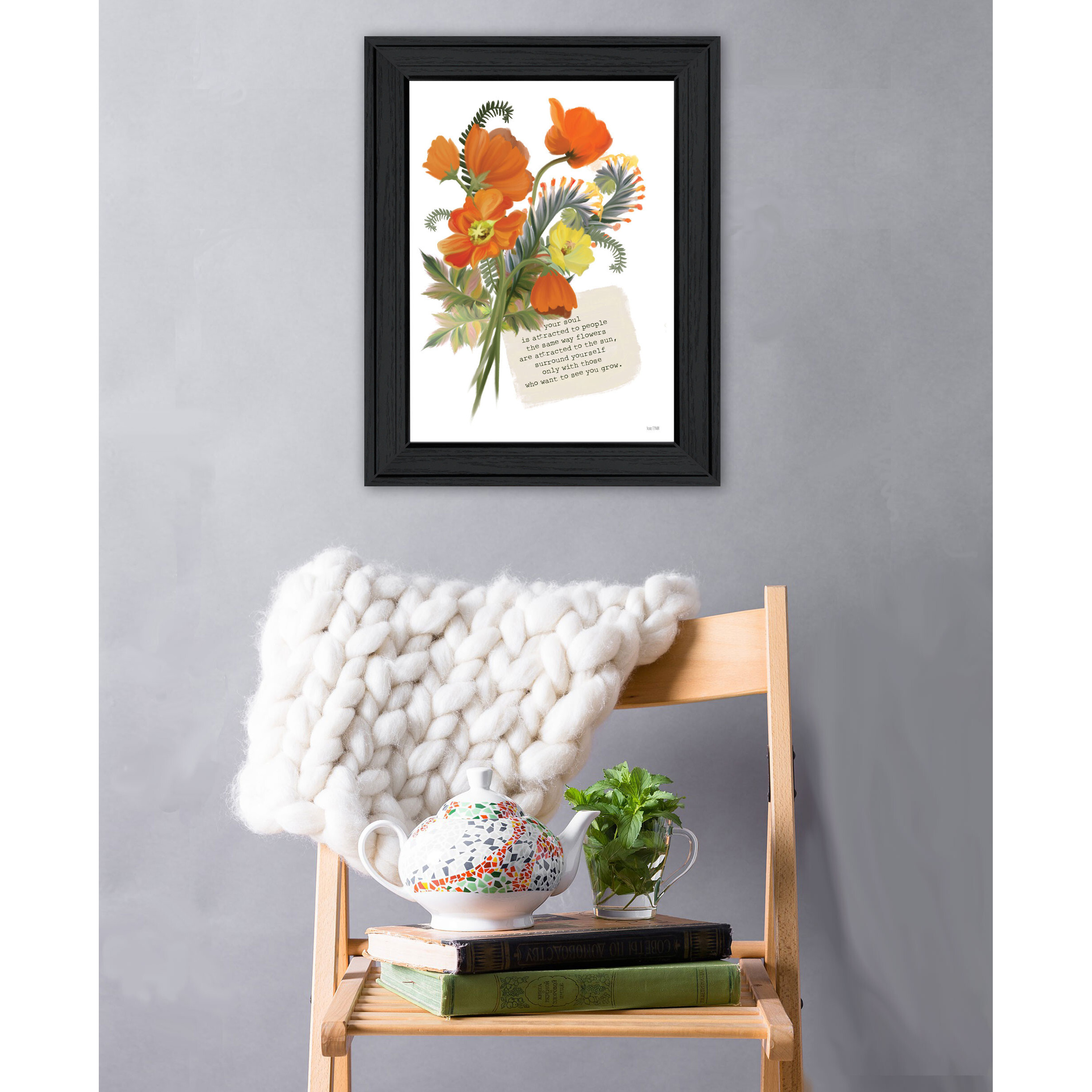 See You Grow Black Framed Print Wall Art