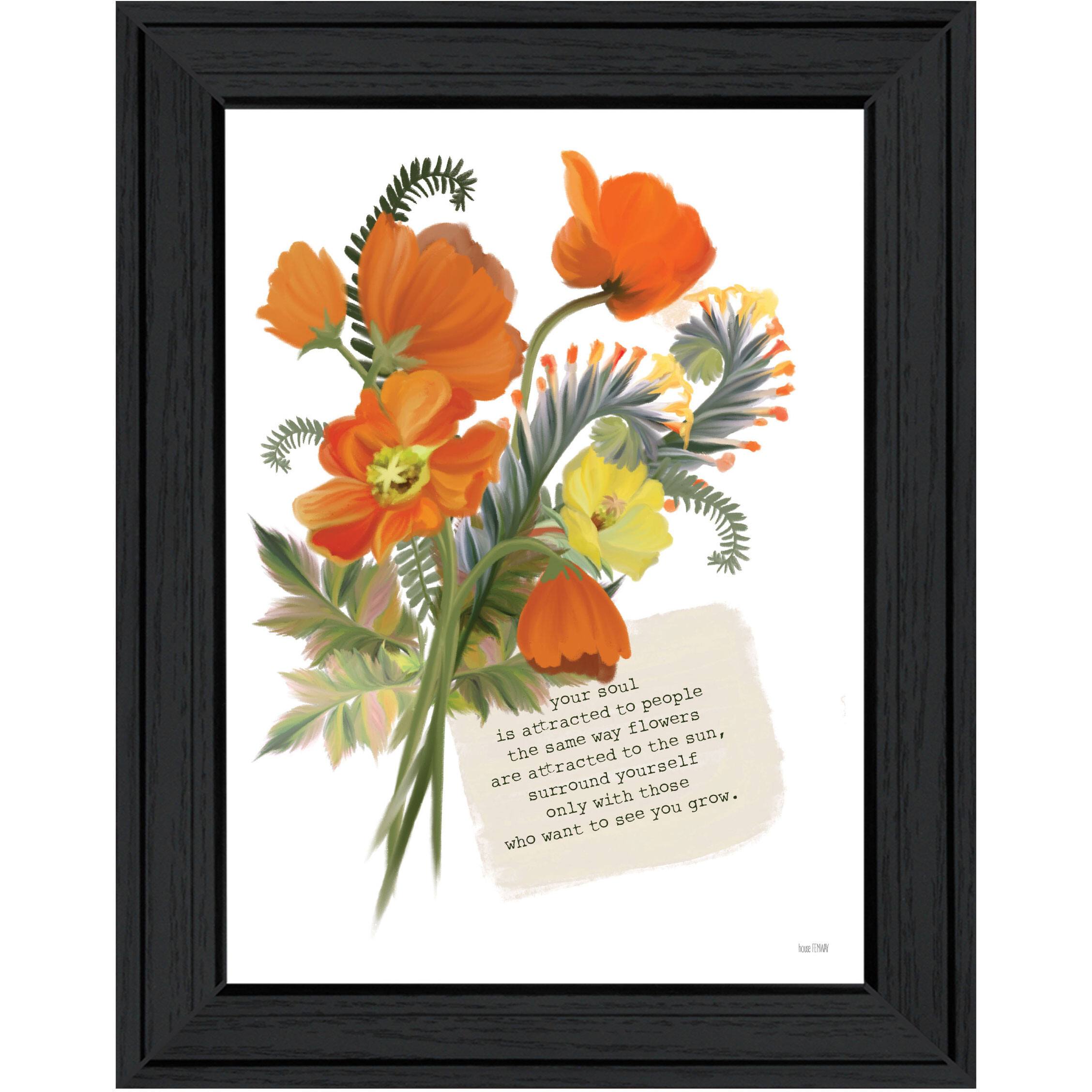 See You Grow Black Framed Print Wall Art