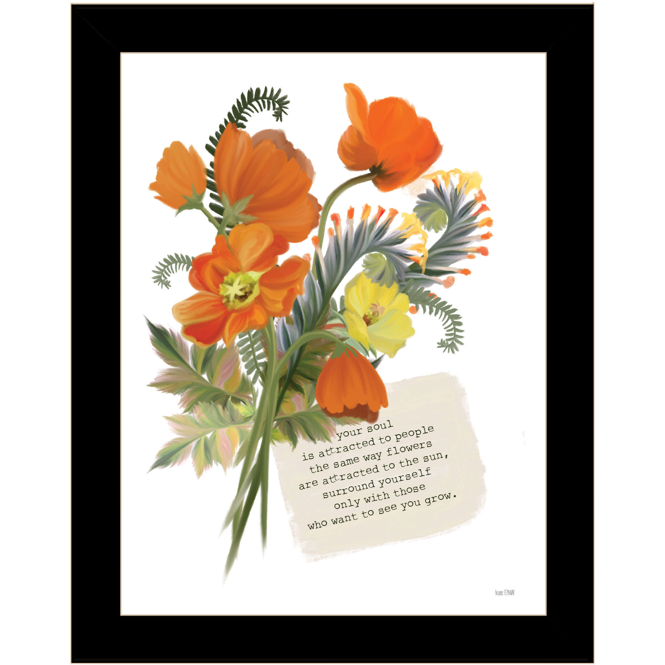 See You Grow Black Framed Print Wall Art