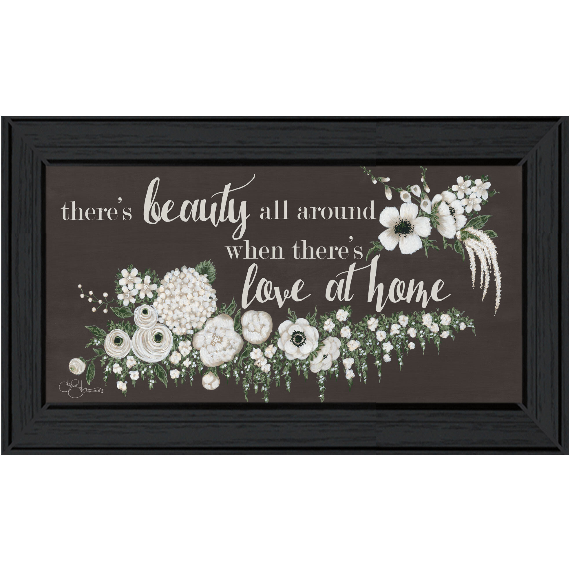 Love At Home Black Framed Print Wall Art