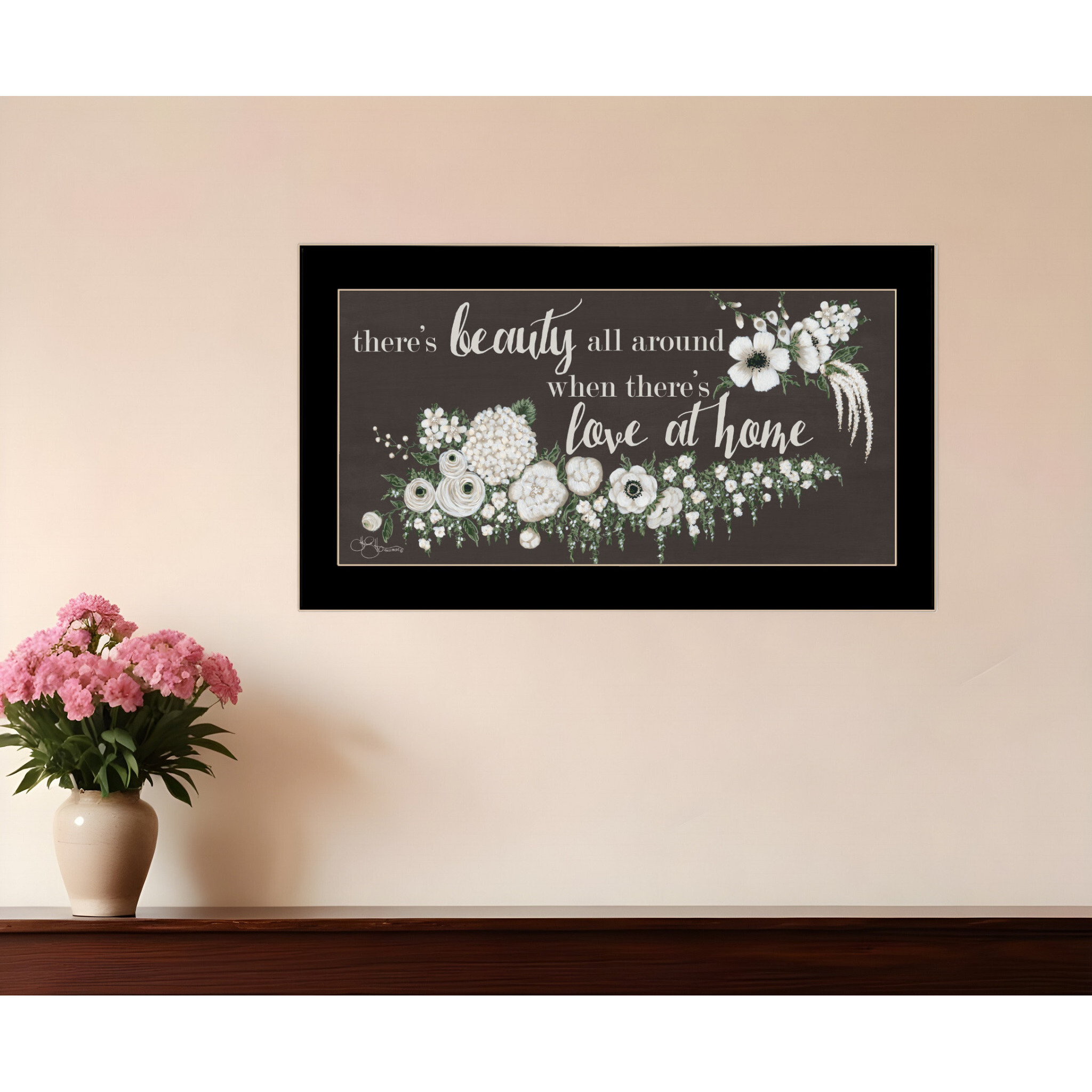 Love At Home Black Framed Print Wall Art