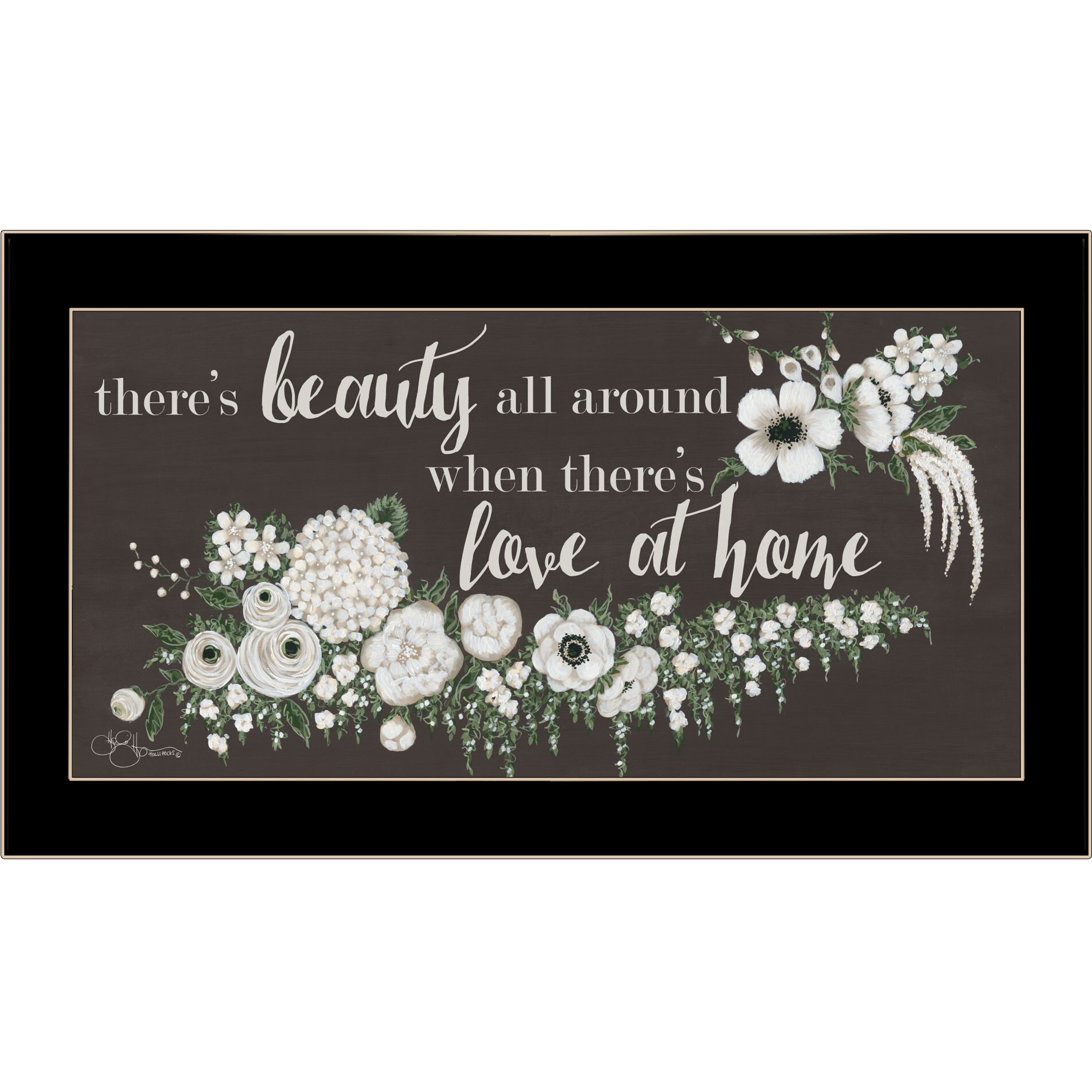 Love At Home Black Framed Print Wall Art