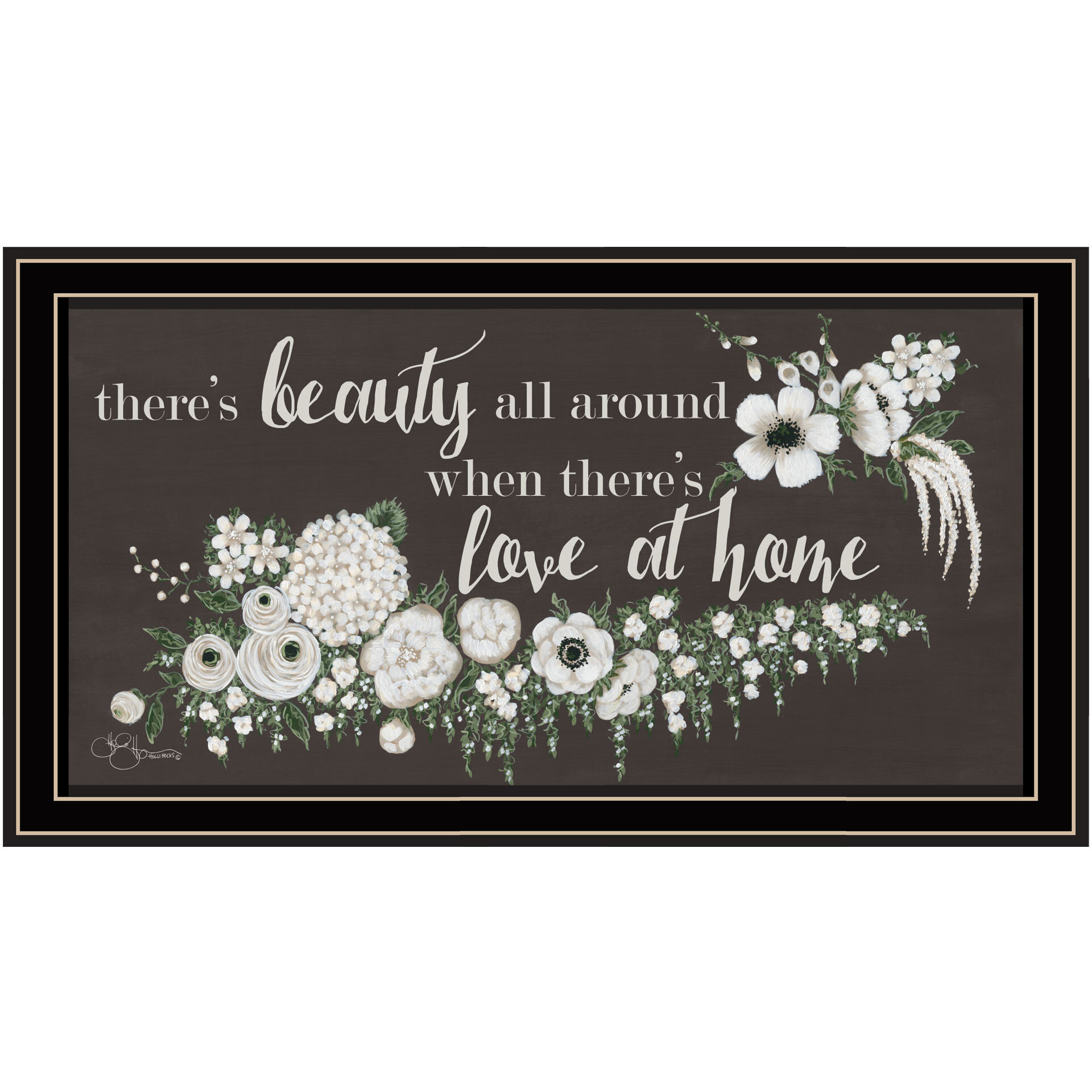 Love At Home Black Framed Print Wall Art