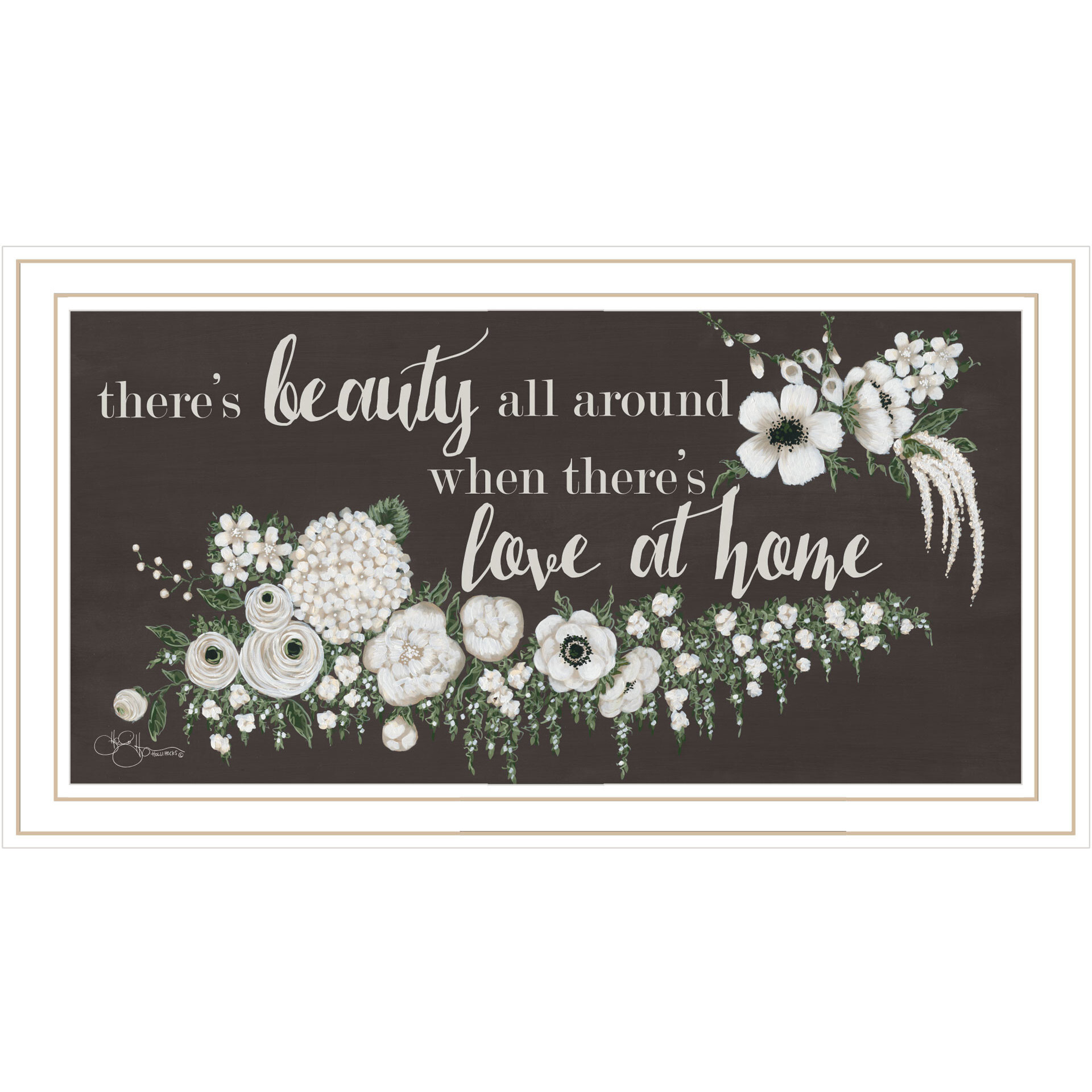 Love At Home White Framed Print Wall Art