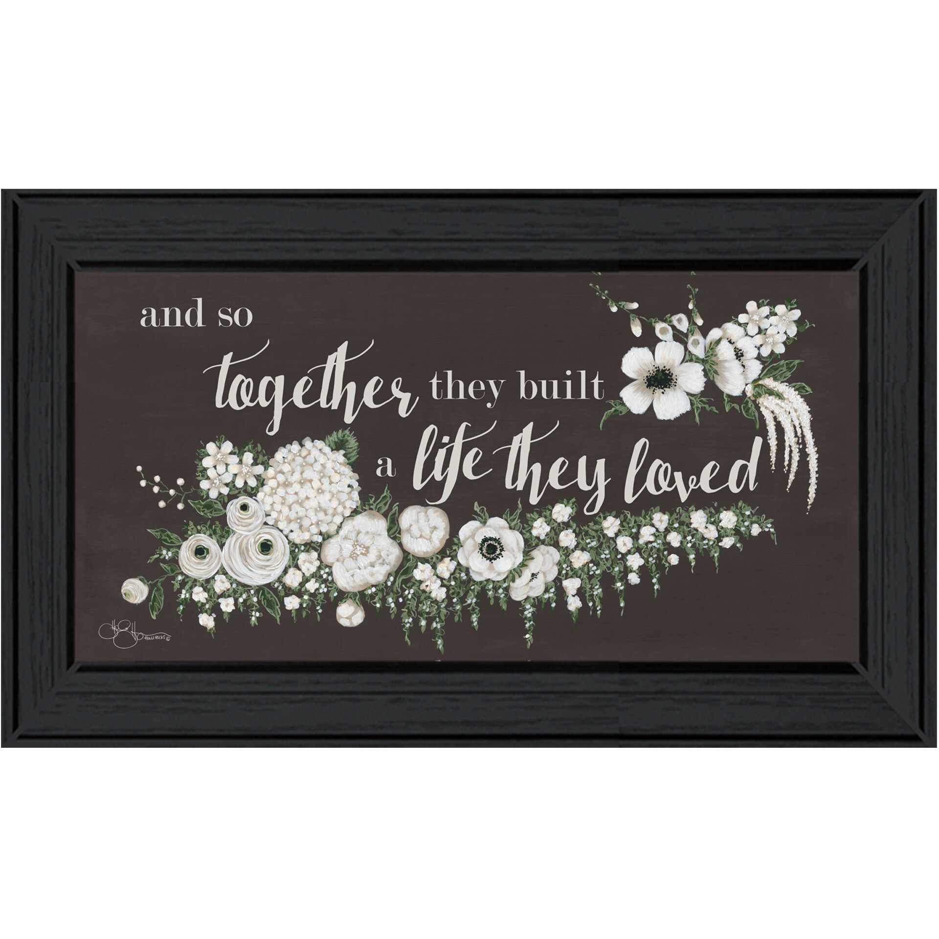 Together They Built Black Framed Print Wall Art