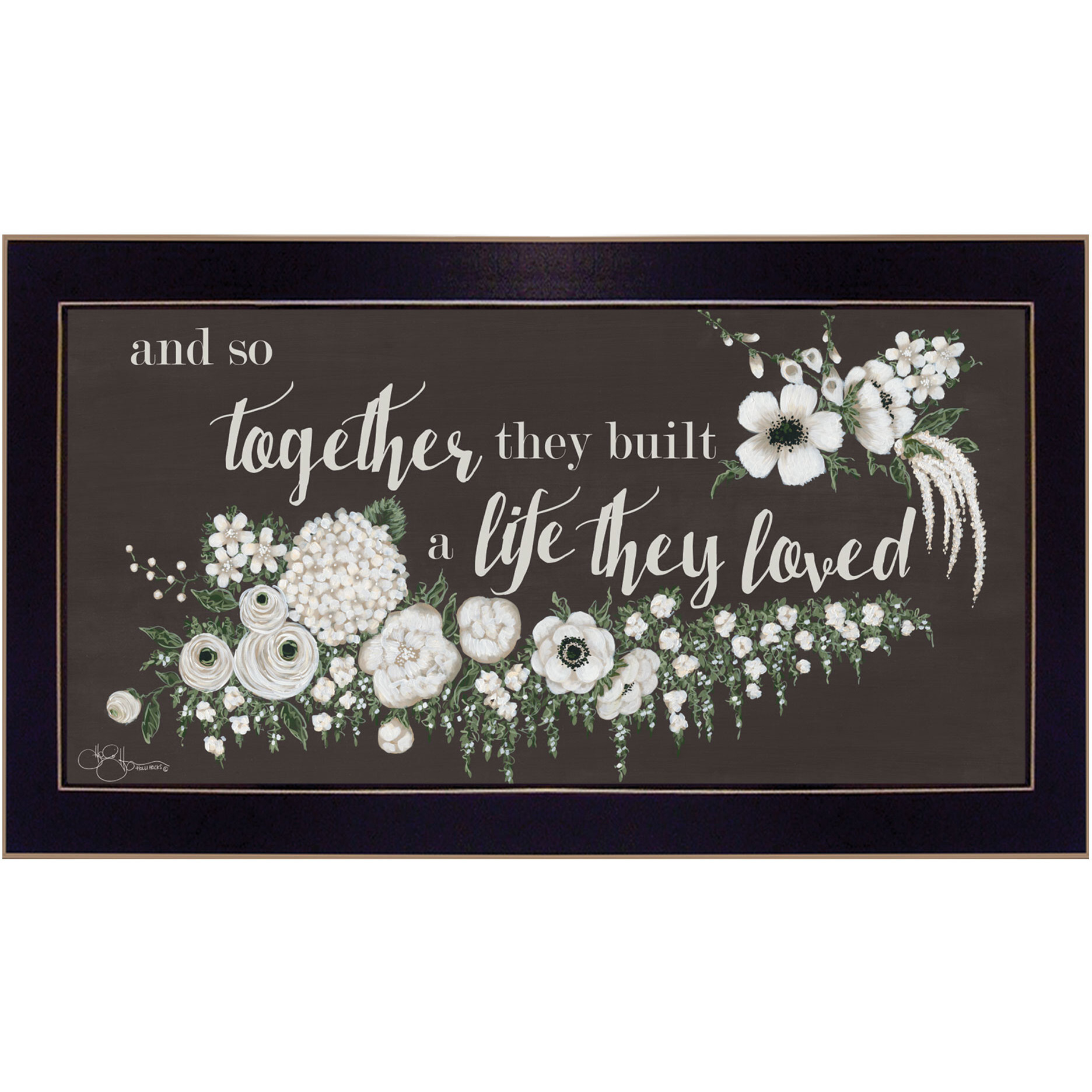 Together They Built Black Framed Print Wall Art