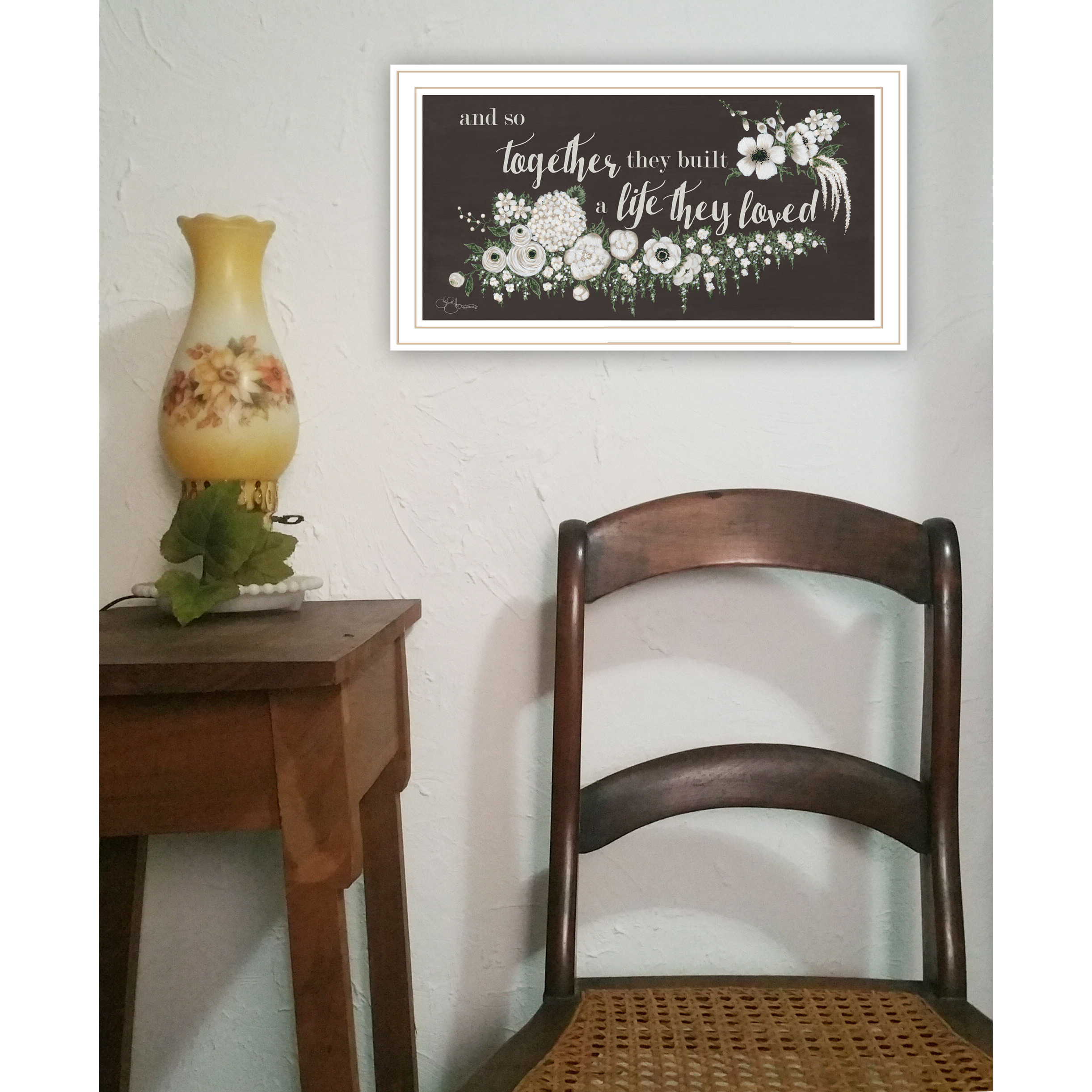 Together They Built White Framed Print Wall Art