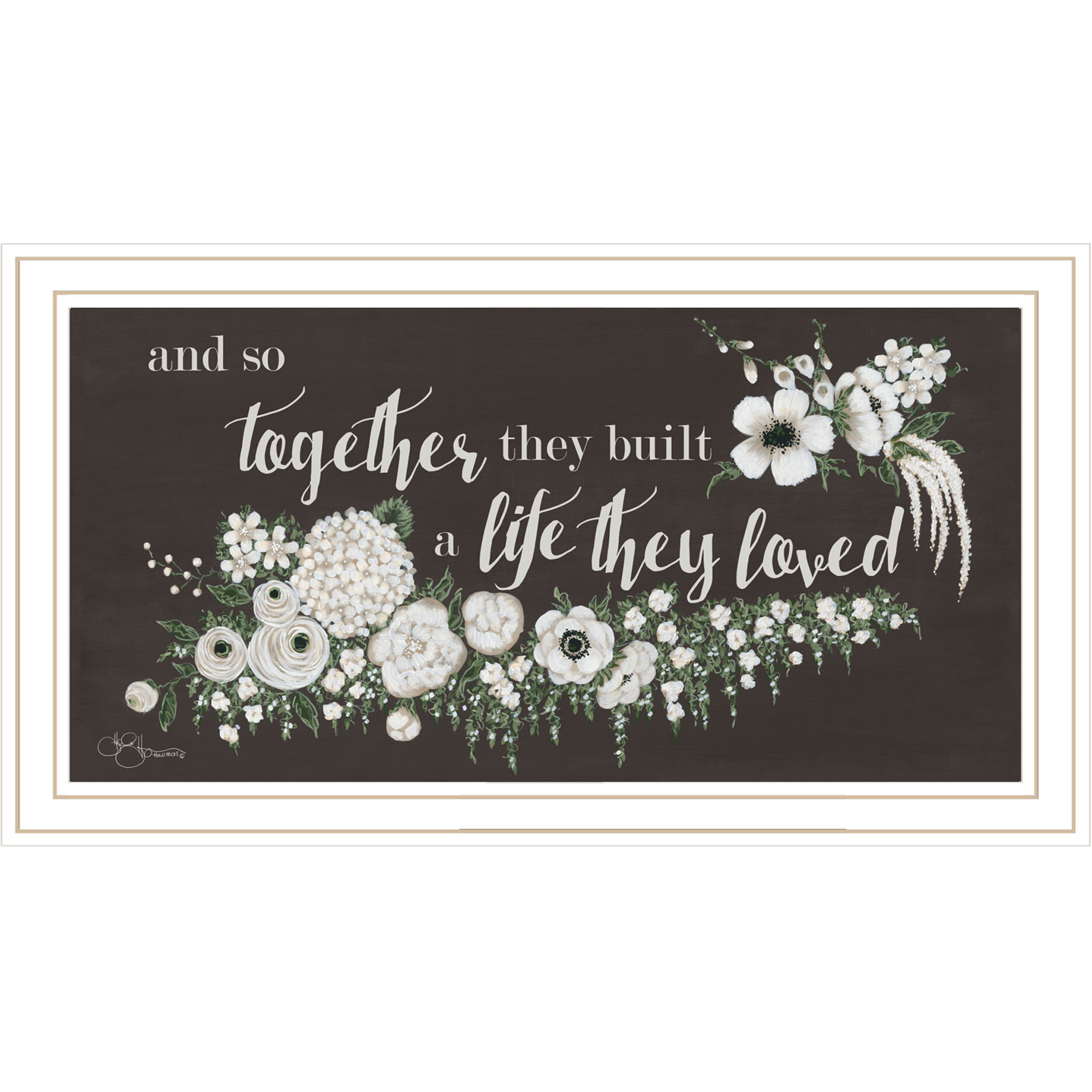 Together They Built White Framed Print Wall Art