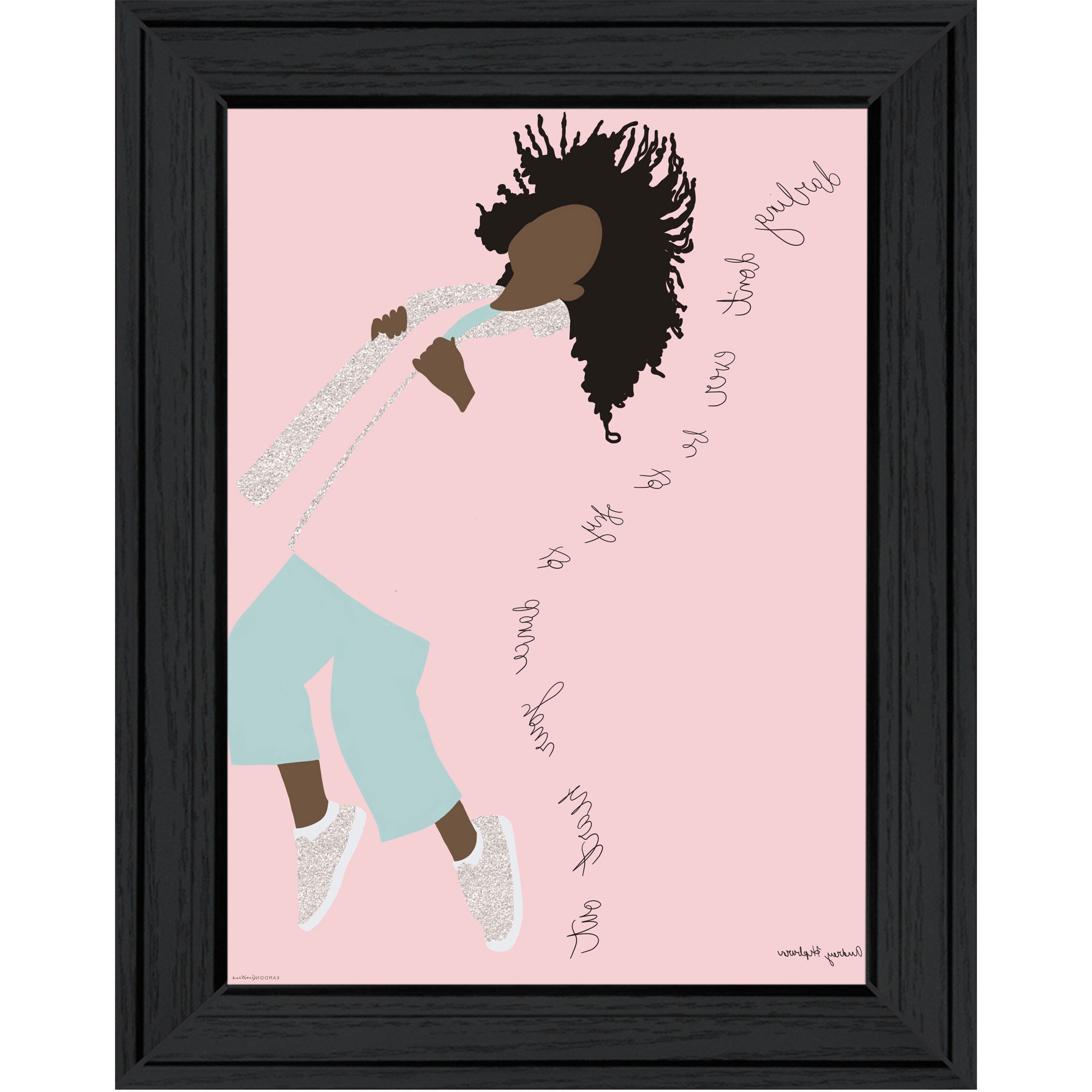 Dance Your Heart Out Black Framed Print Wall Art