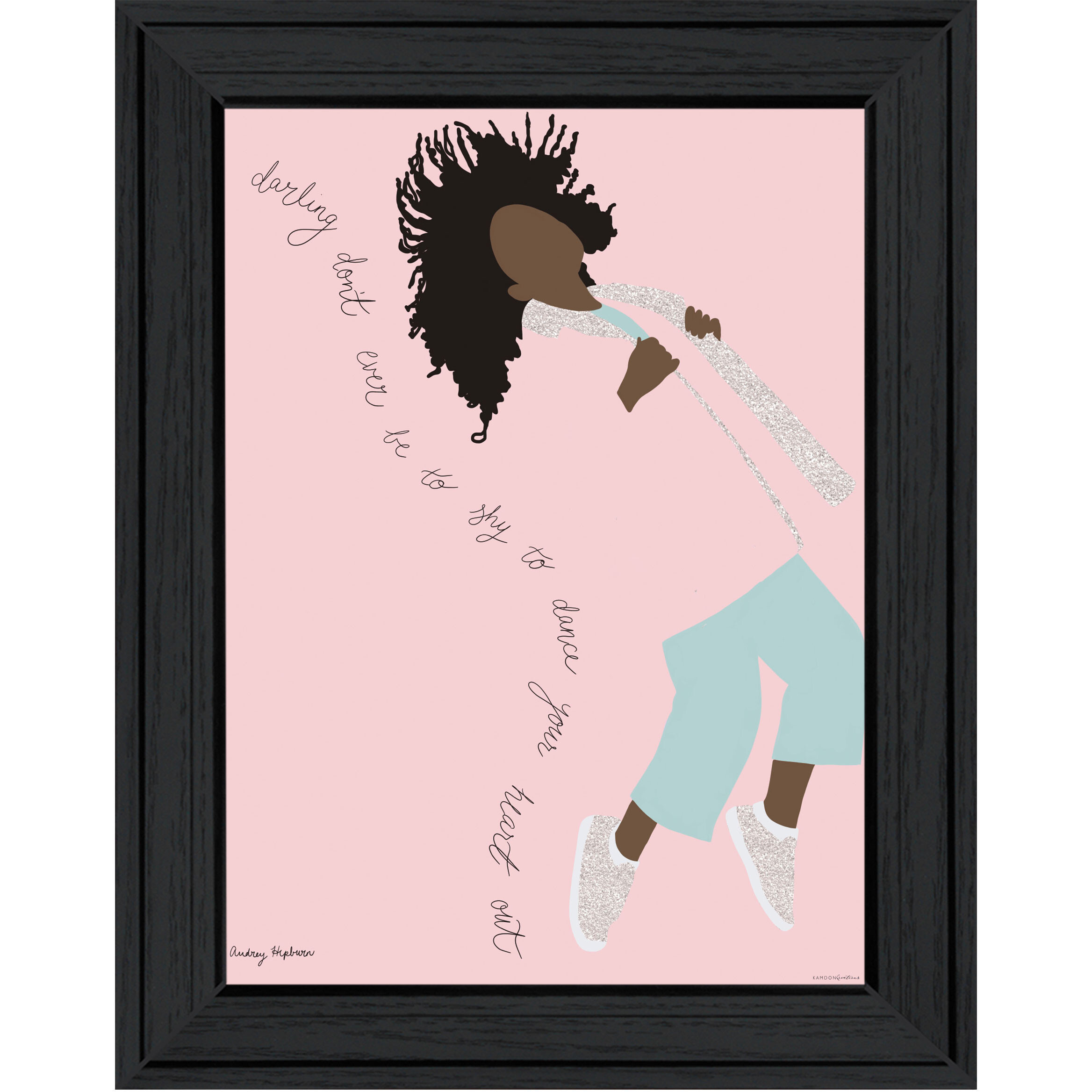 Dance Your Heart Out Black Framed Print Wall Art