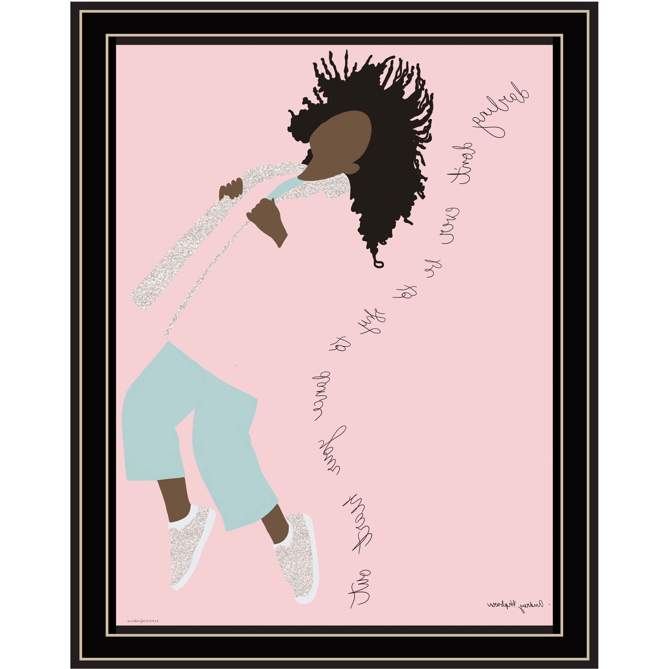 Dance Your Heart Out Black Framed Print Wall Art