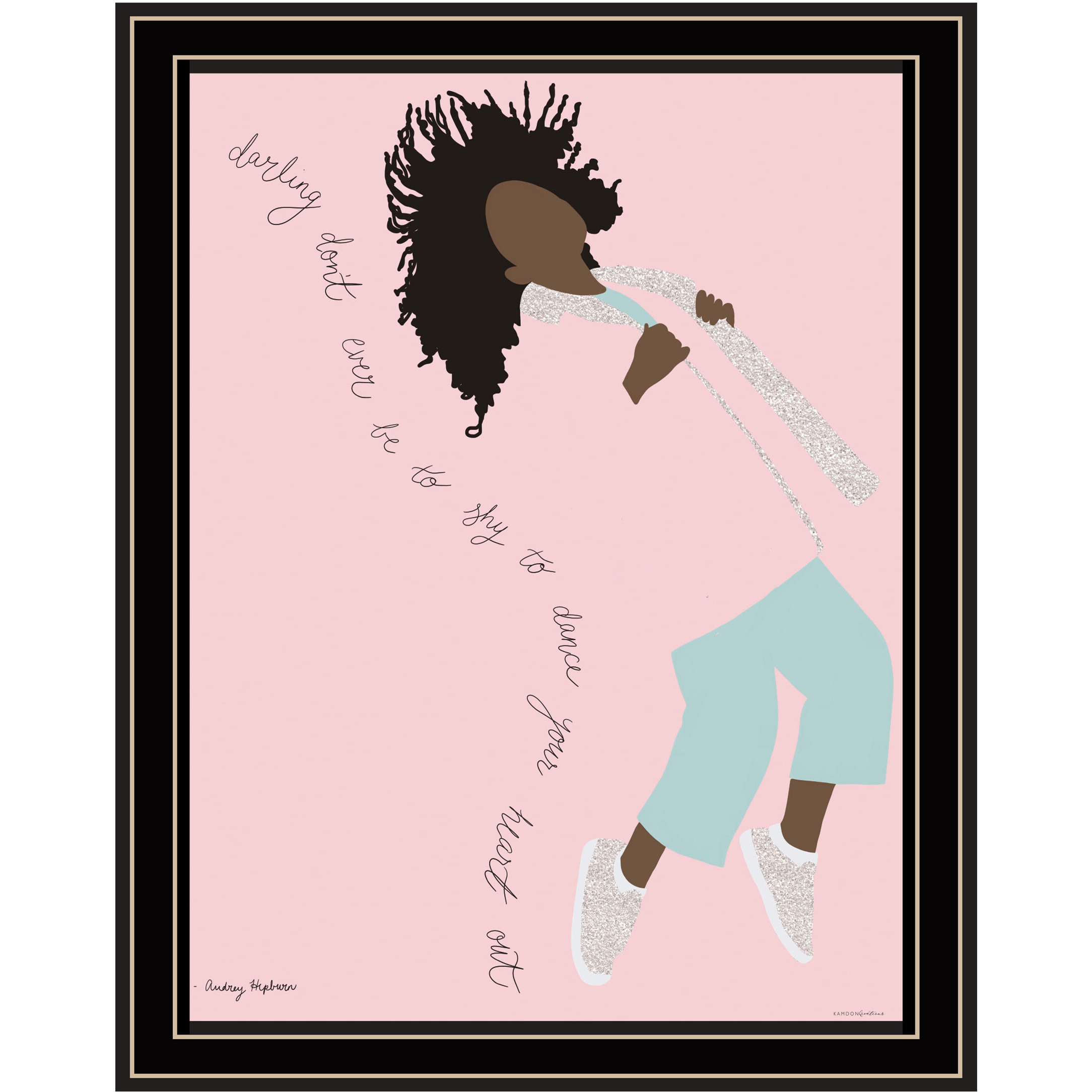 Dance Your Heart Out Black Framed Print Wall Art