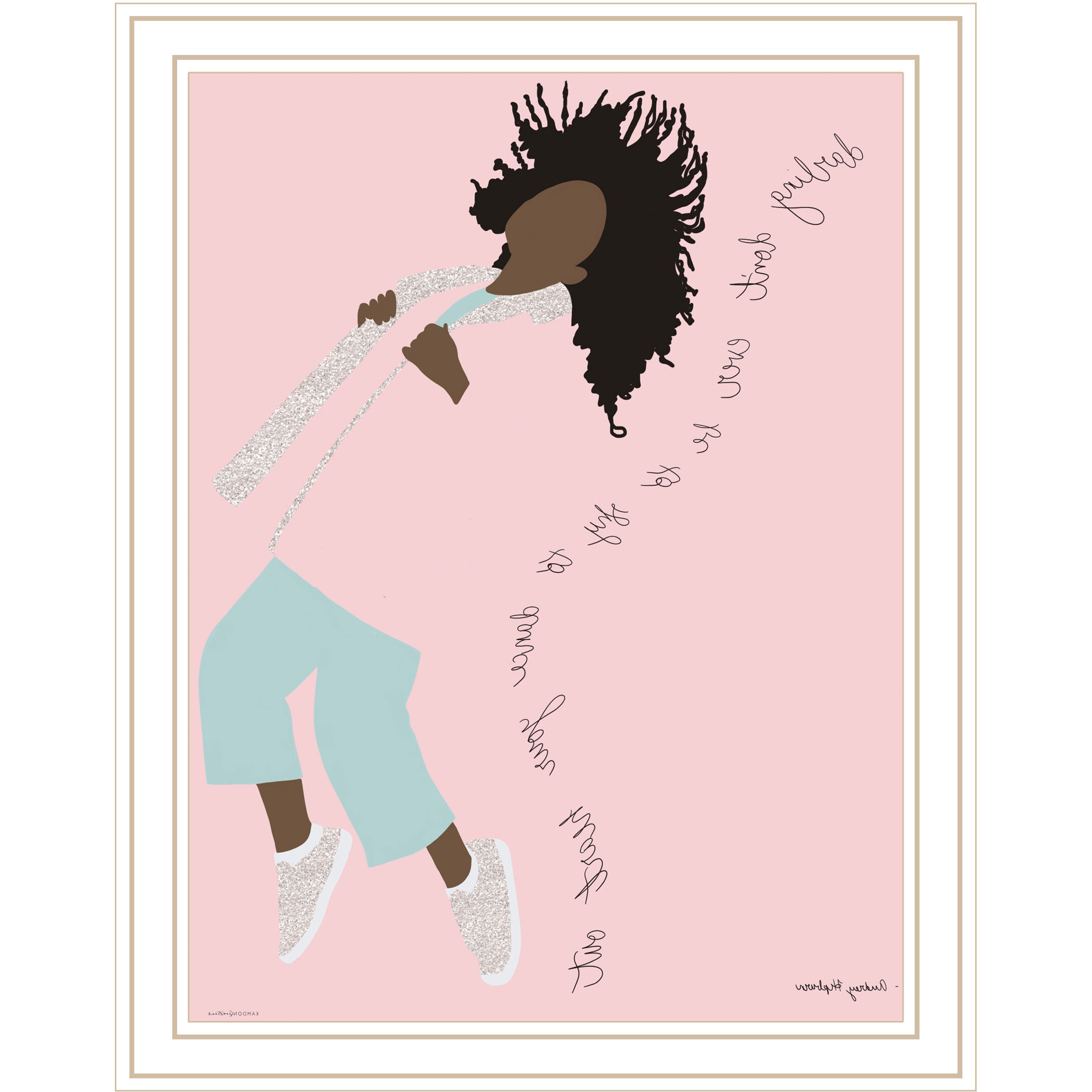 Dance Your Heart Out White Framed Print Wall Art