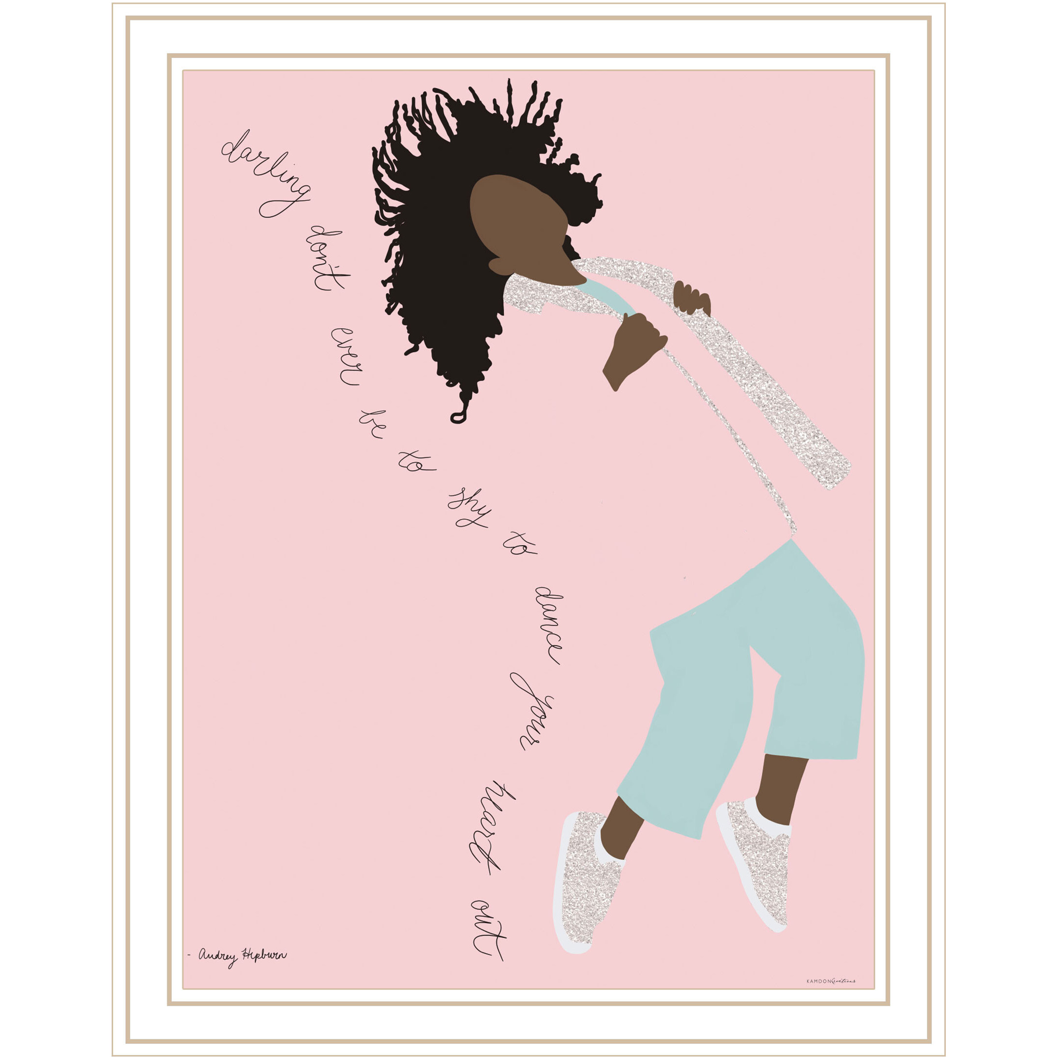 Dance Your Heart Out White Framed Print Wall Art