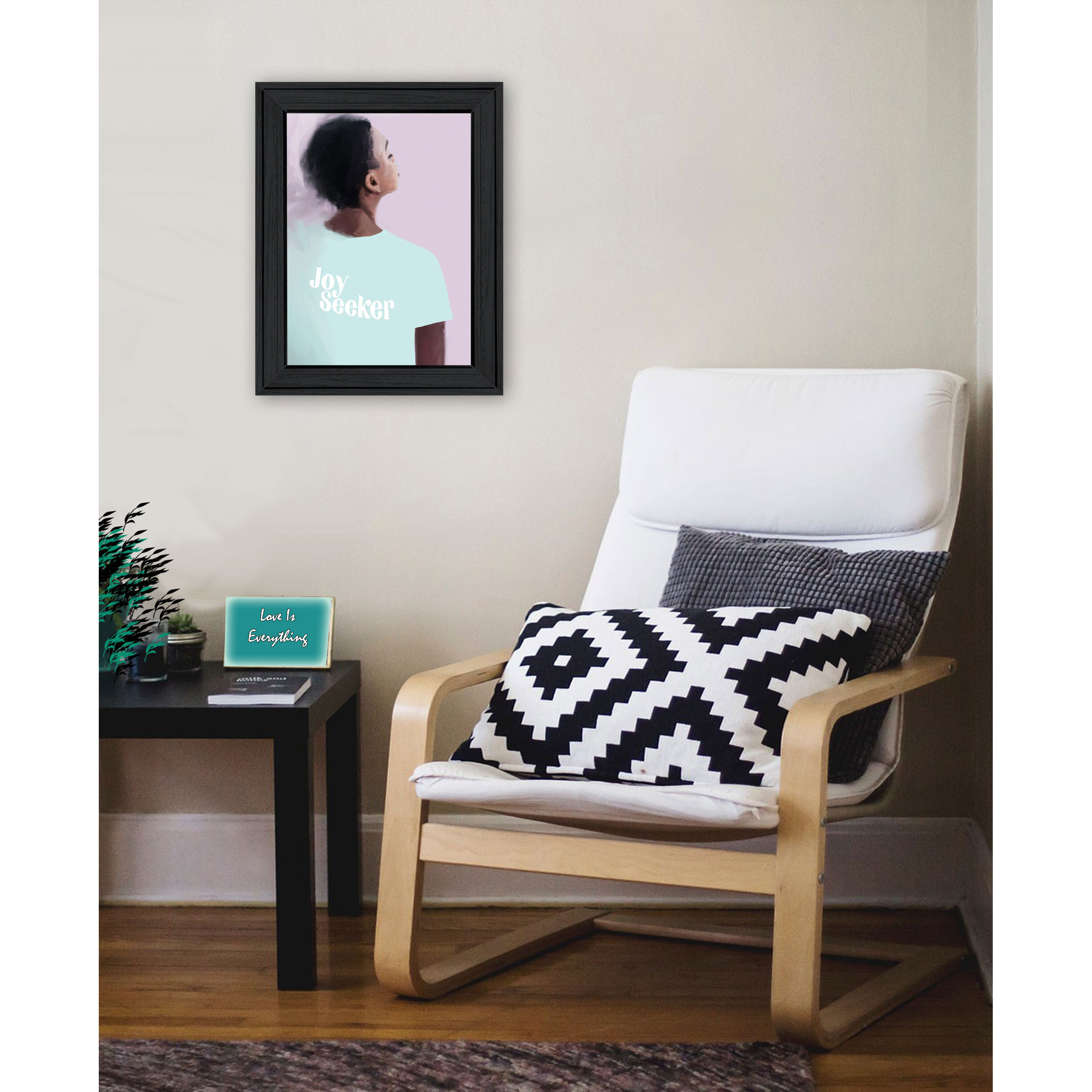 Joy Seeker Look for the Good Black Framed Print Wall Art