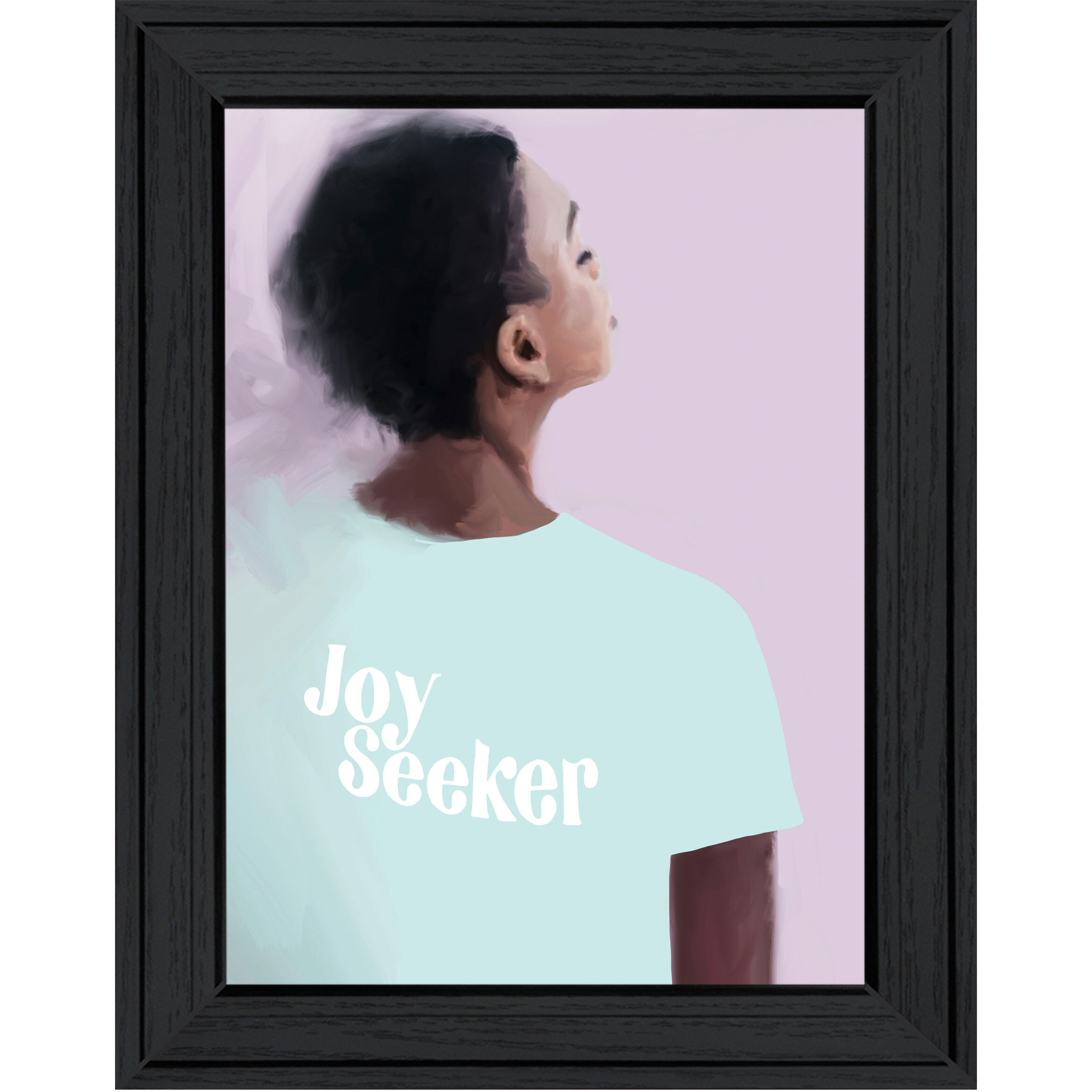 Joy Seeker Look for the Good Black Framed Print Wall Art