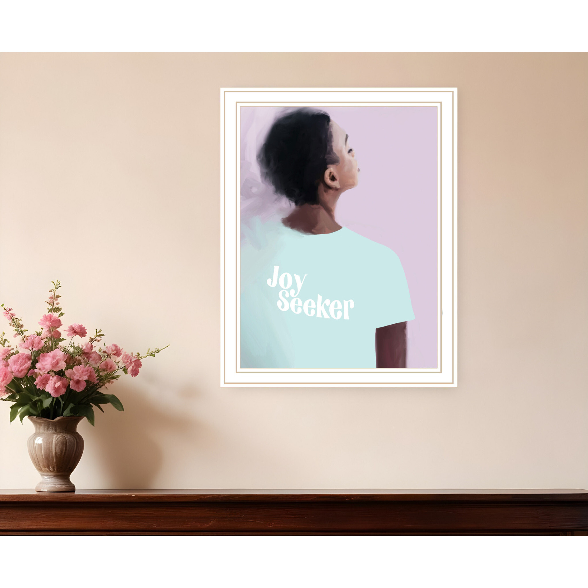 Joy Seeker Look for the Good White Framed Print Wall Art