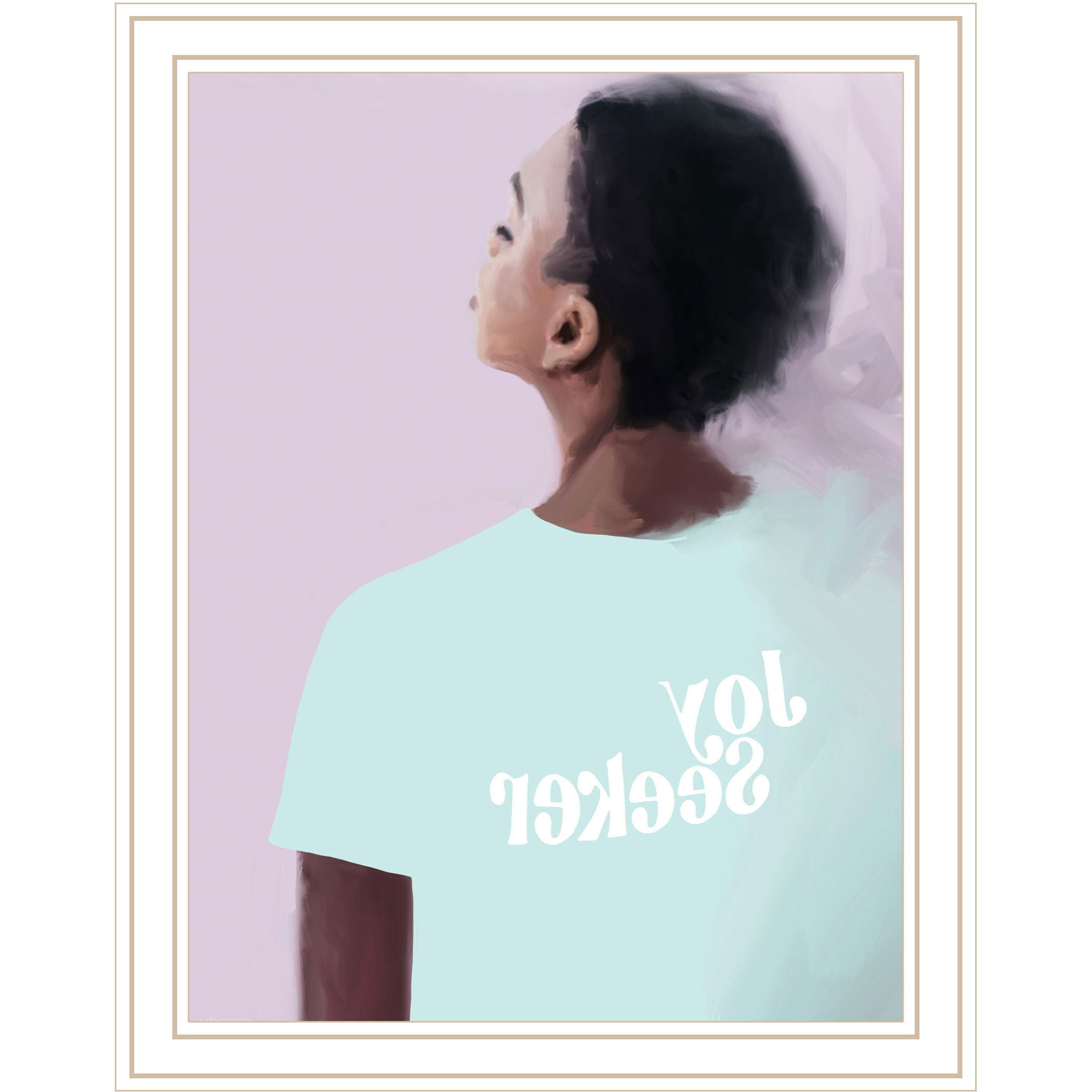 Joy Seeker Look for the Good White Framed Print Wall Art