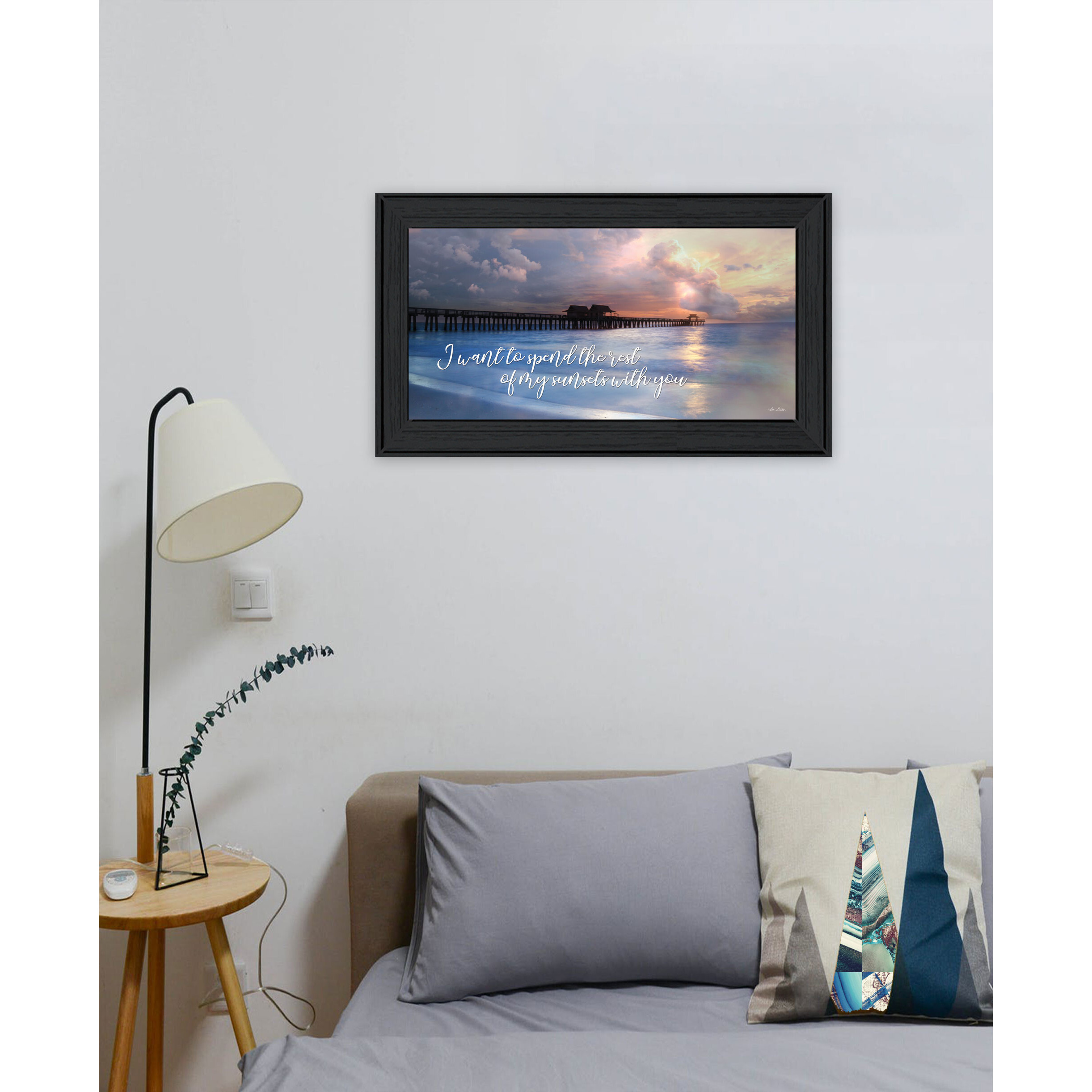 Rest of My Sunsets Black Framed Print Wall Art