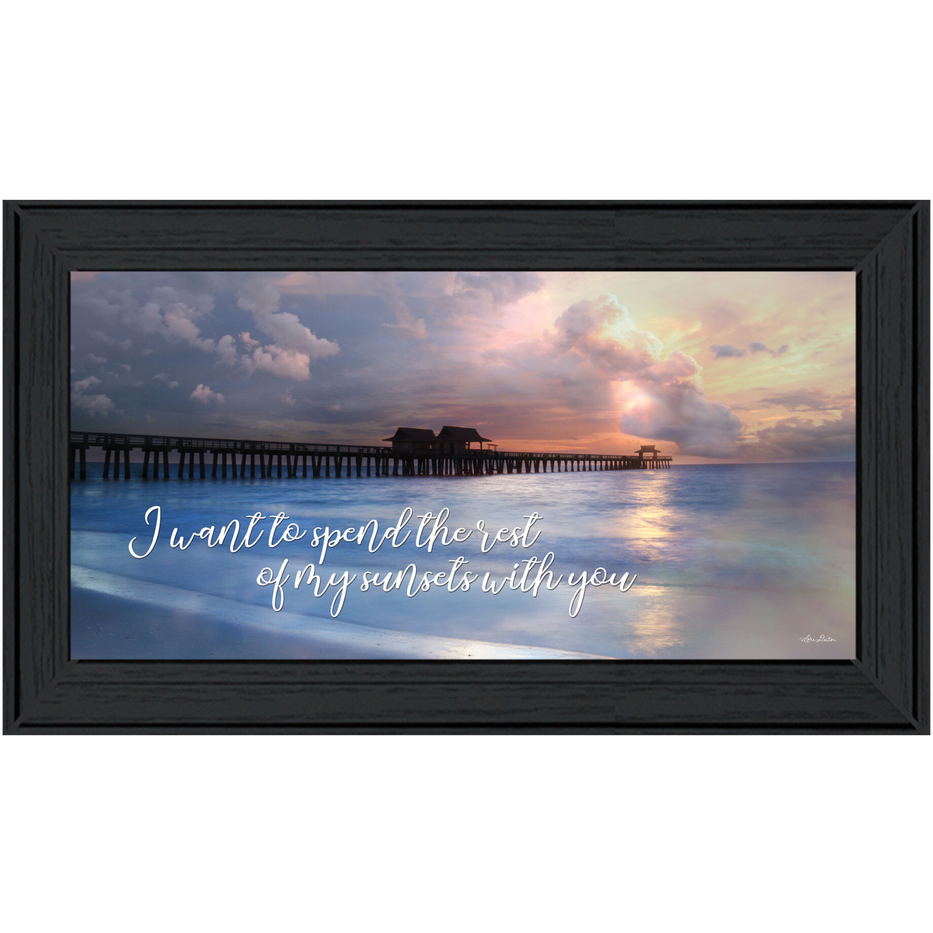 Rest of My Sunsets Black Framed Print Wall Art