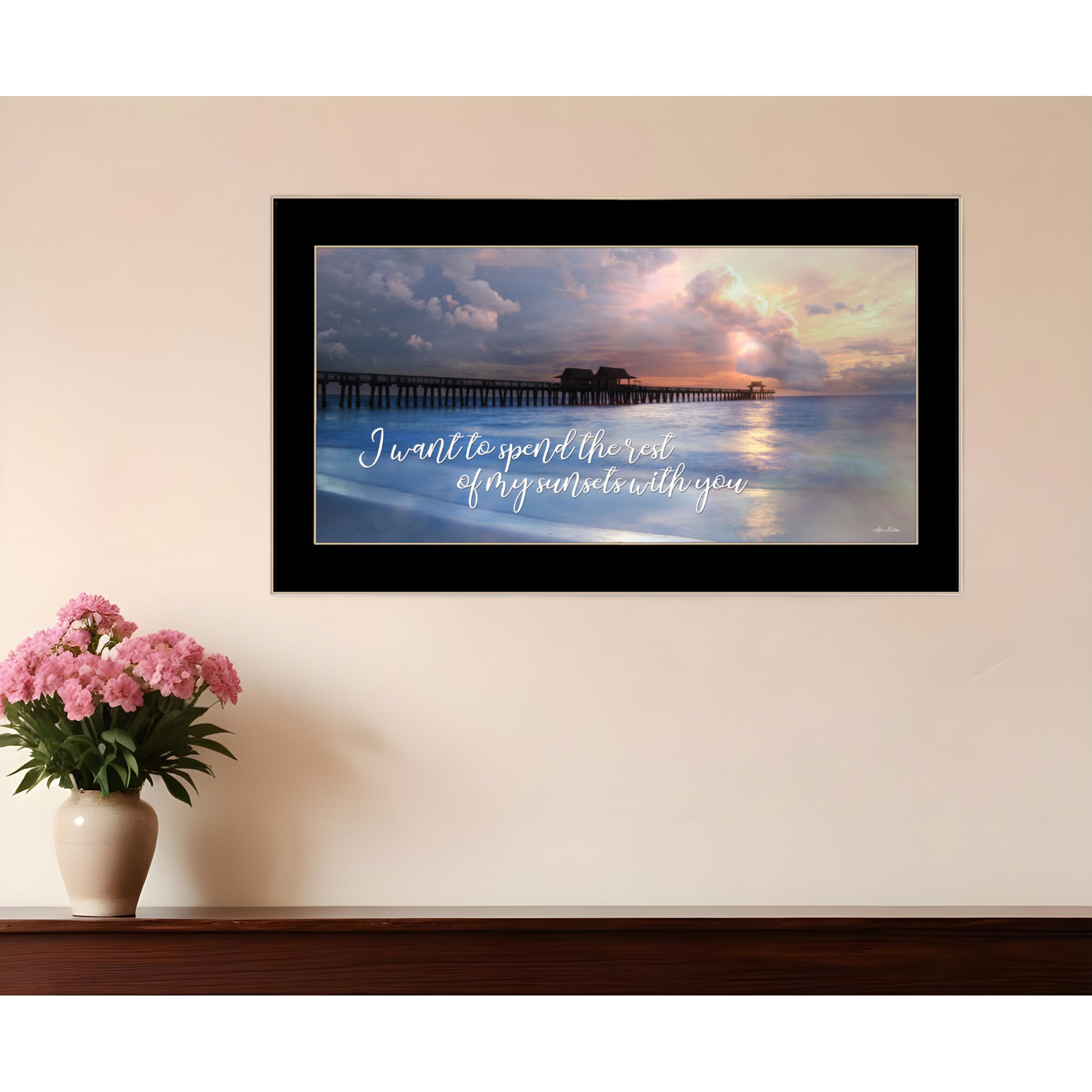 Rest of My Sunsets Black Framed Print Wall Art