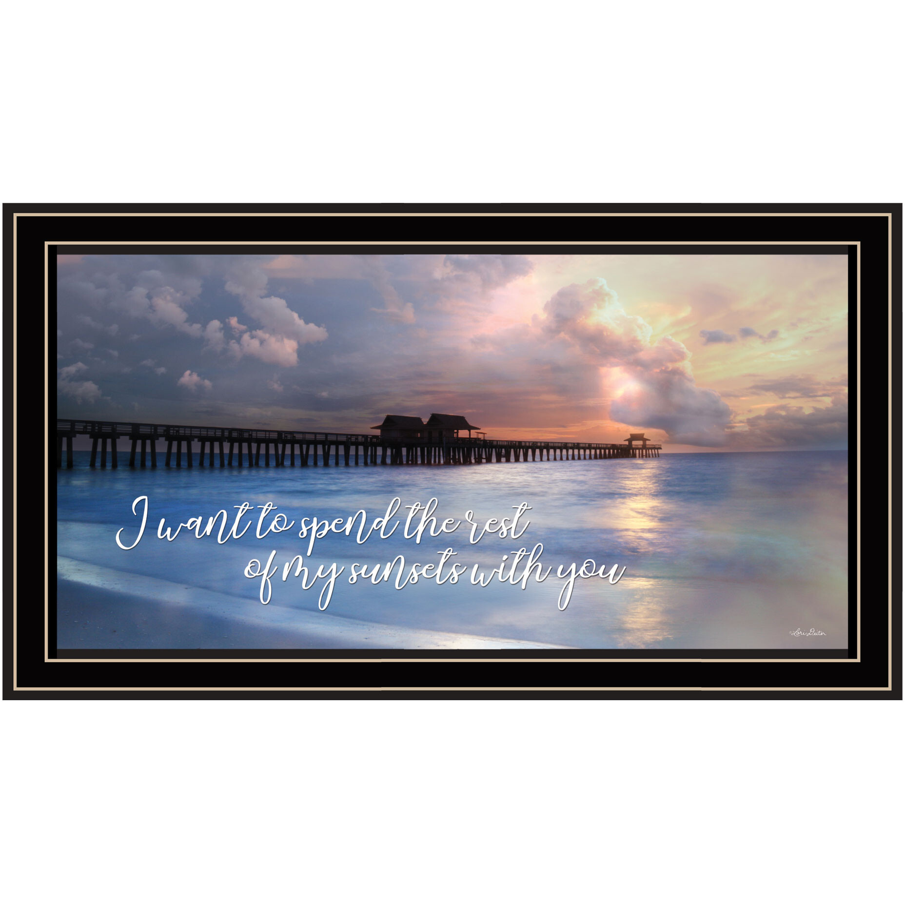 Rest of My Sunsets Black Framed Print Wall Art