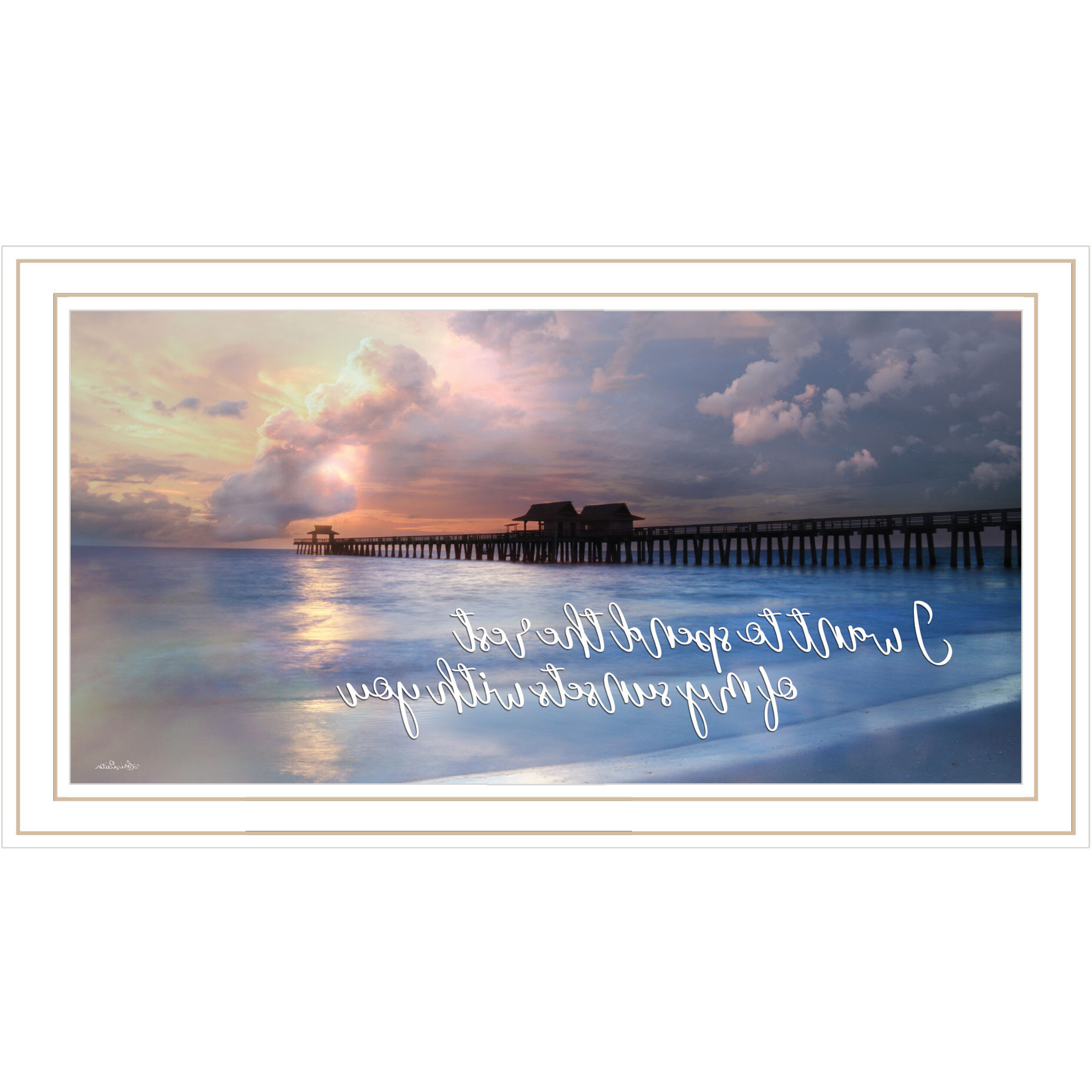 Rest of My Sunsets White Framed Print Wall Art