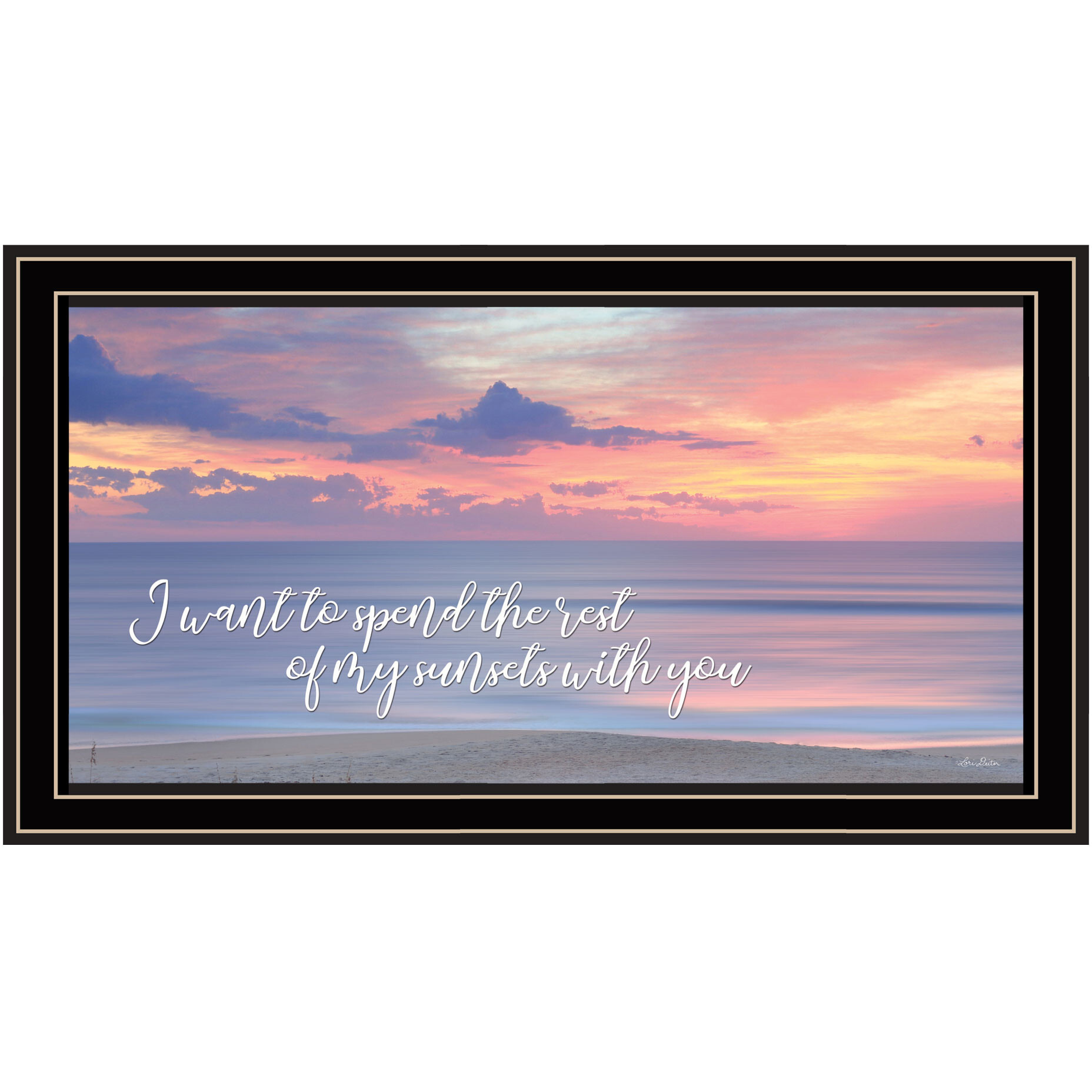Rest of My Sunsets Black Framed Print Wall Art