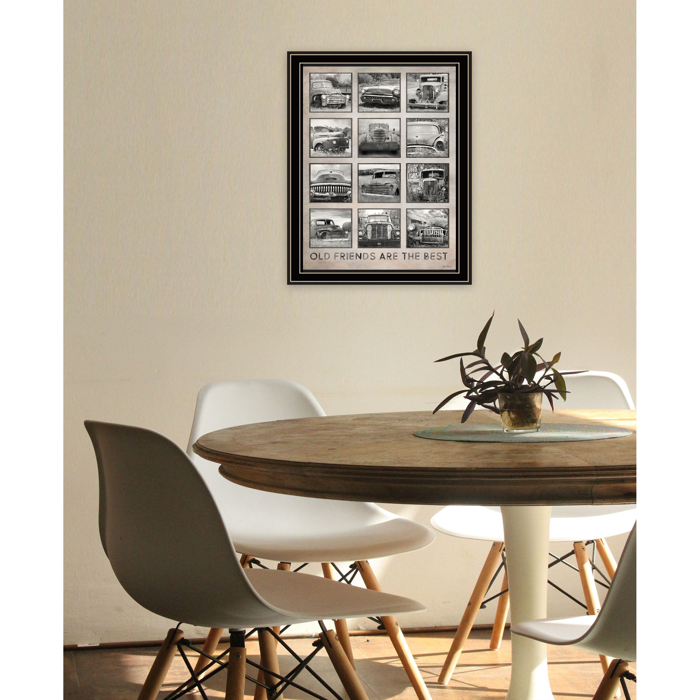 Old Friends Cars Are The Best Black Framed Print Wall Art