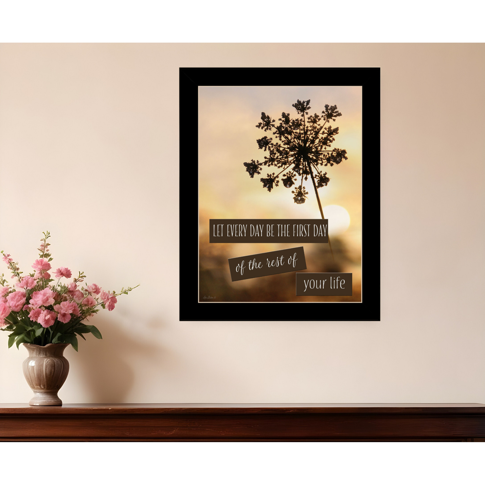 The First Day Black Framed Print Wall Art