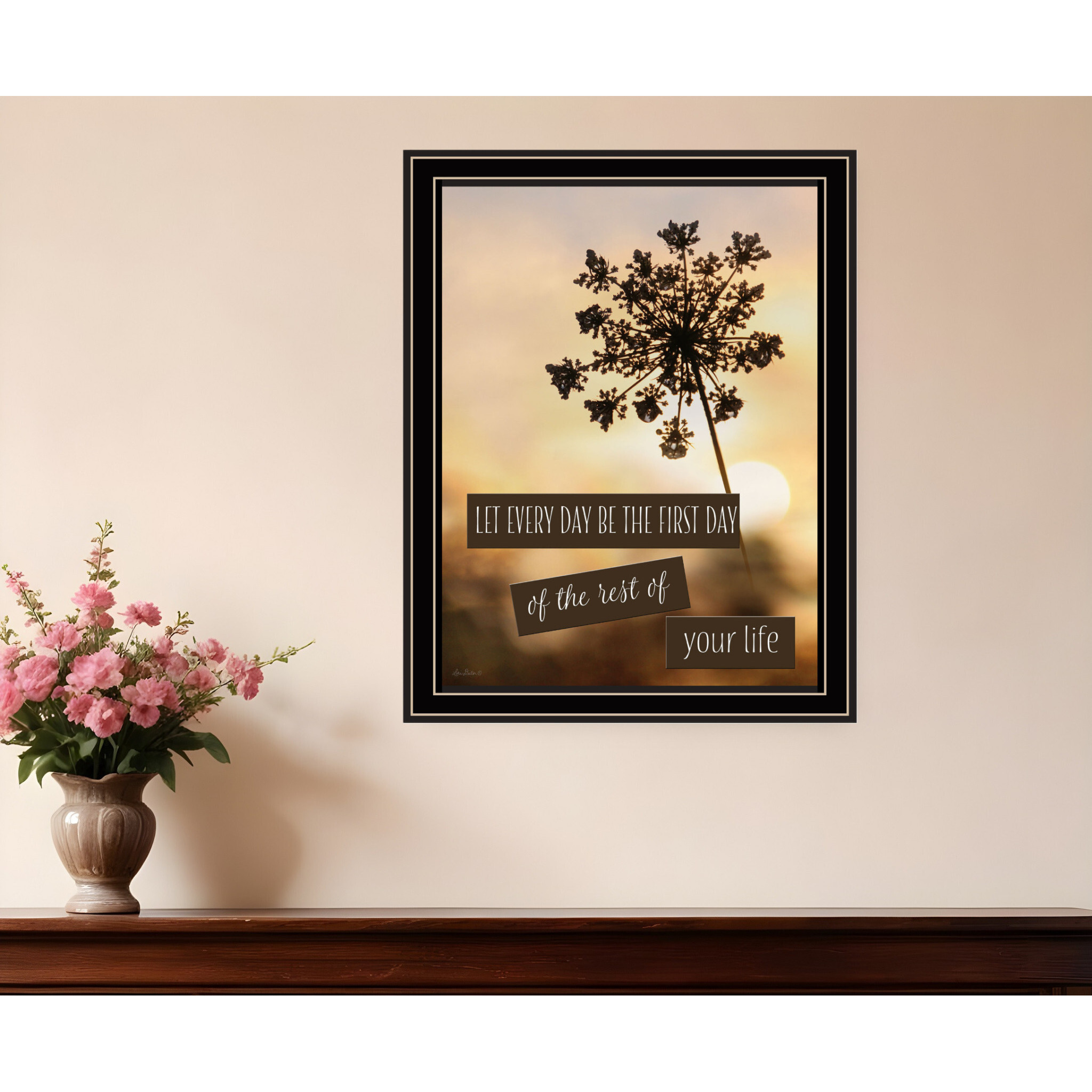 The First Day Black Framed Print Wall Art