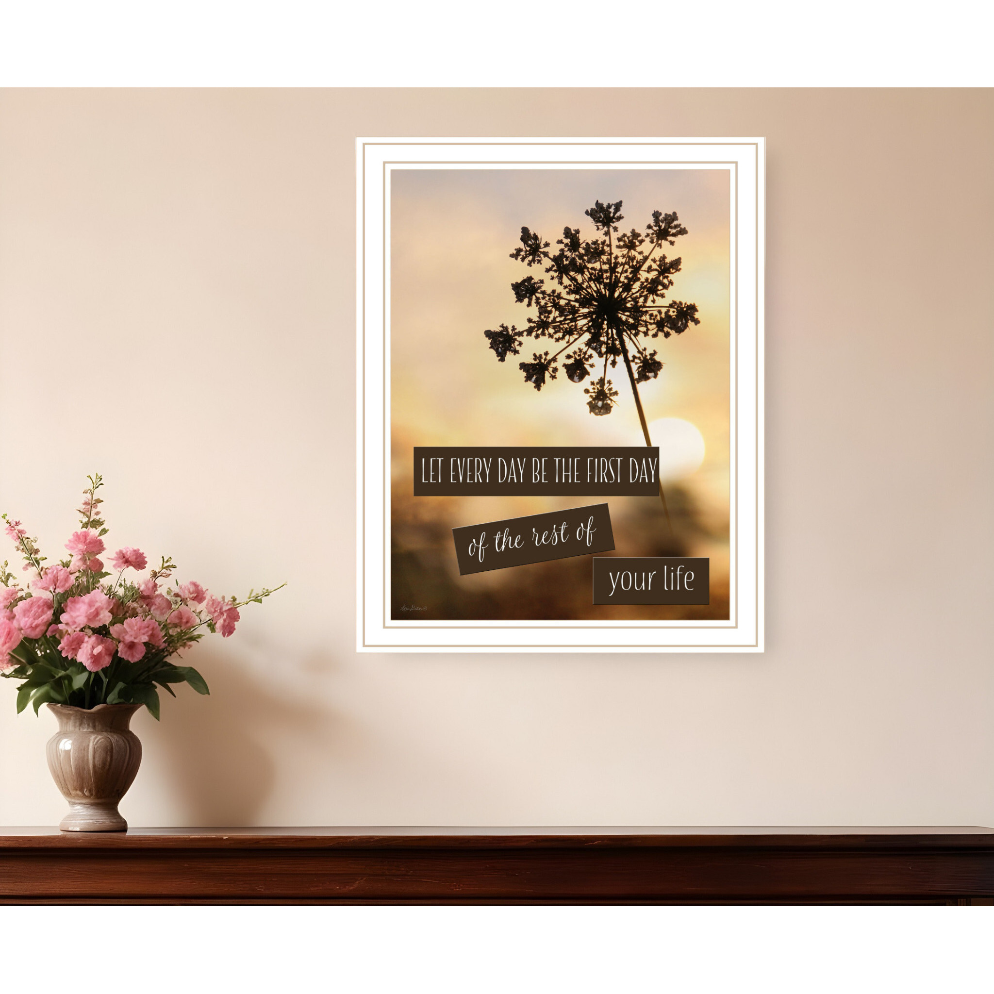 The First Day White Framed Print Wall Art