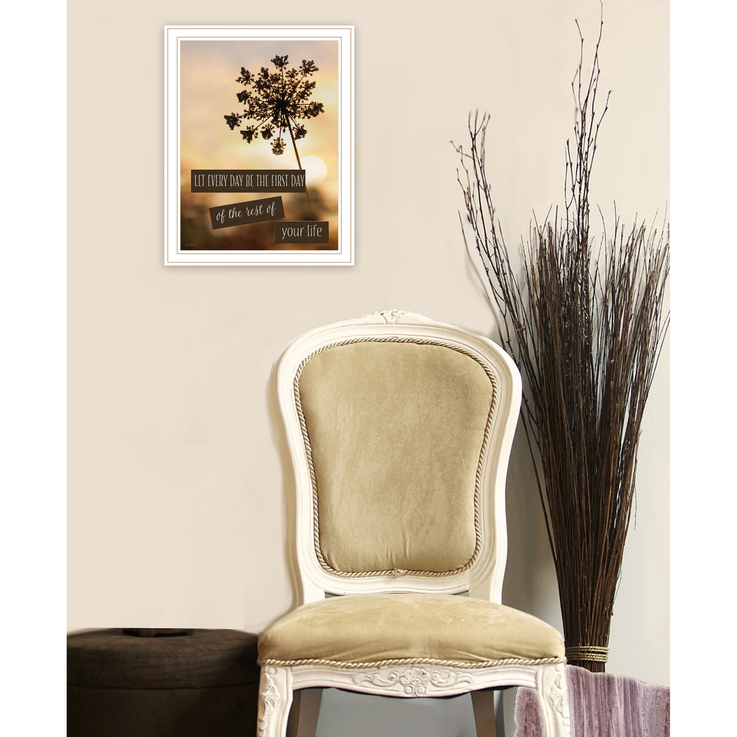 The First Day White Framed Print Wall Art