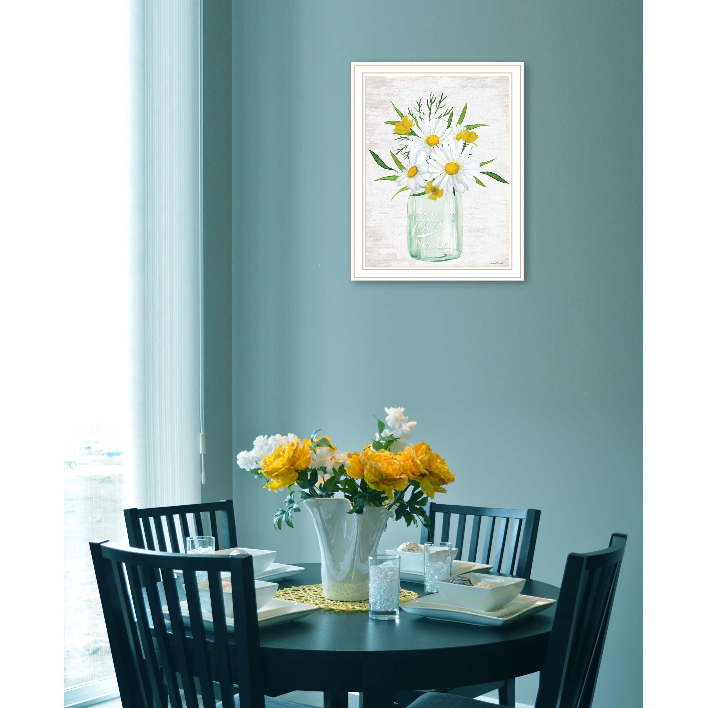 Floral Bouquet White Framed Print Wall Art