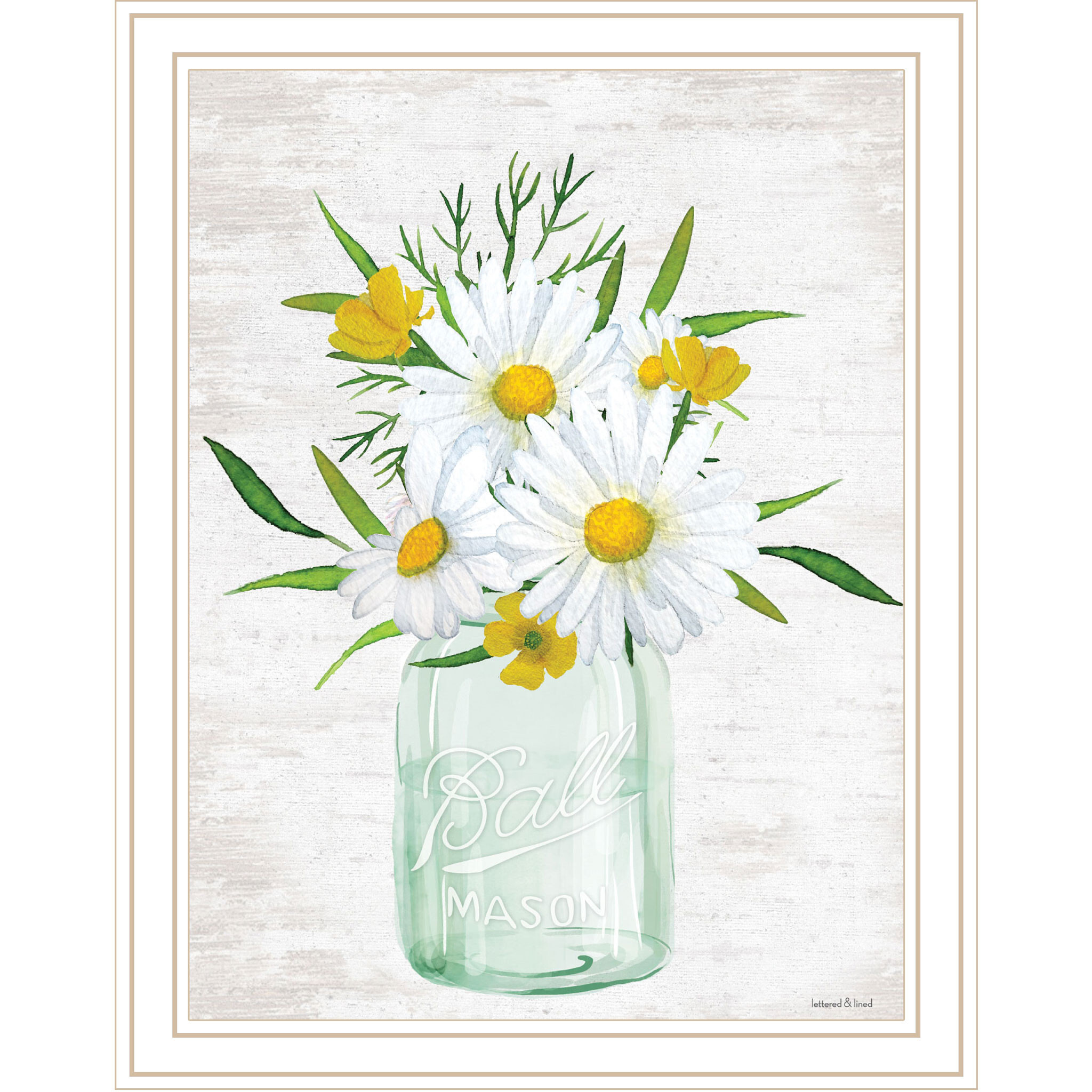 Floral Bouquet White Framed Print Wall Art